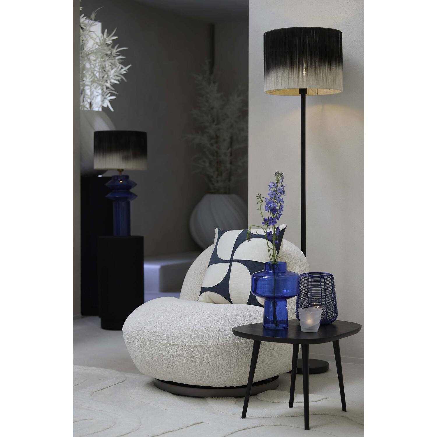 Vloerlamp Ø25x148,5 cm WASHINGTON mat zwart