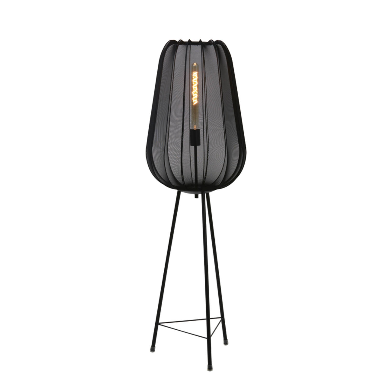 Vloerlamp driepoot Ø42x132 cm PLUMERIA zwart