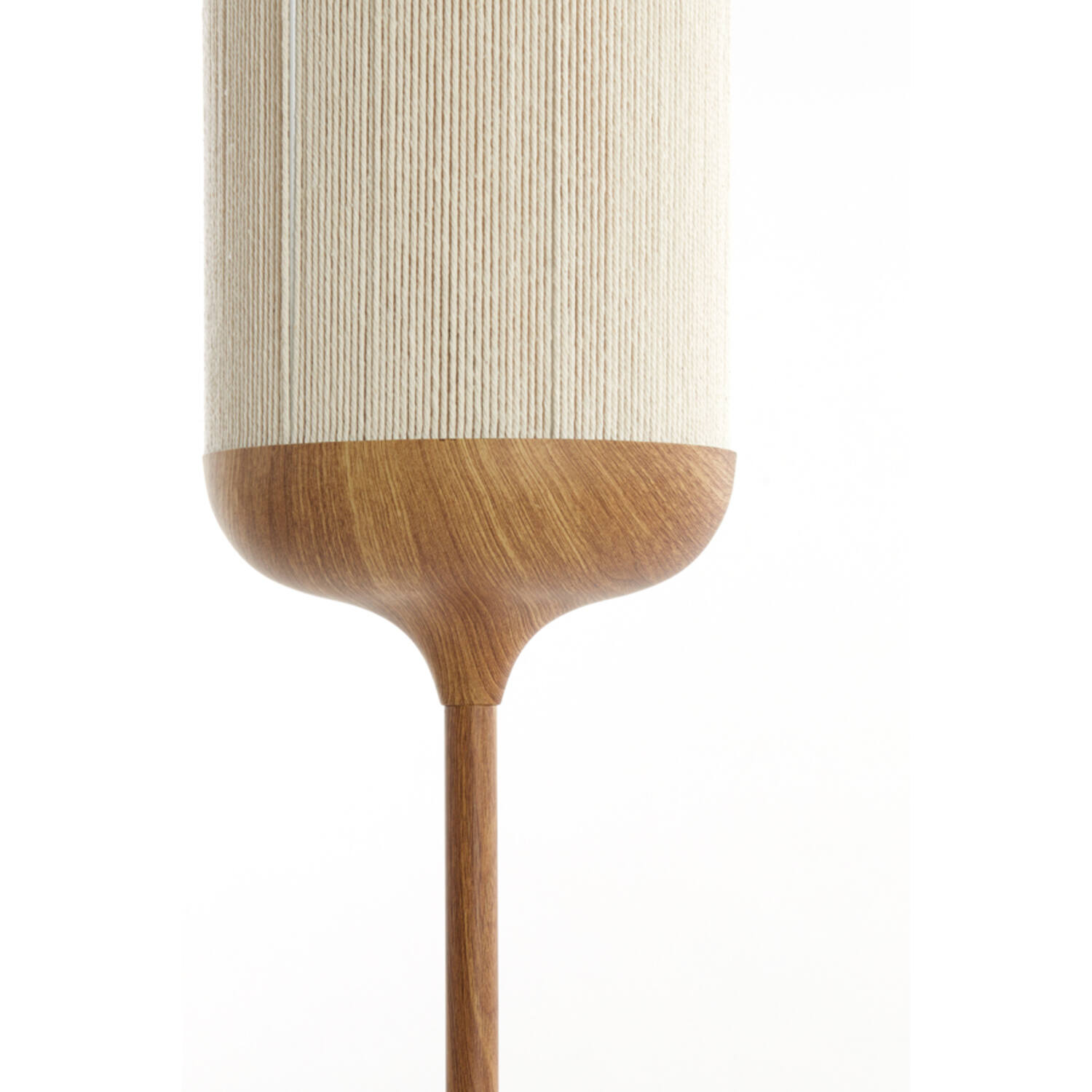 Floor lamp Ø23x159 cm DANIA wood print natural+rope cream