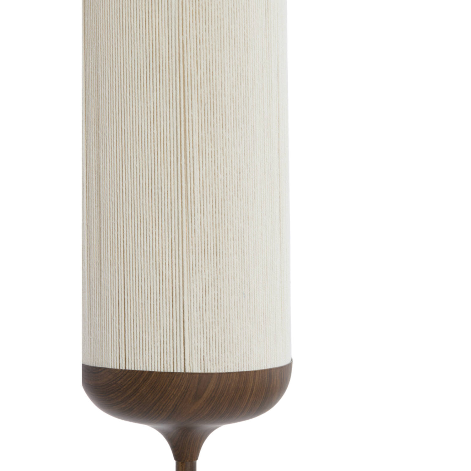 Floor lamp Ø23x159 cm DANIA wood print d brown+rope cream