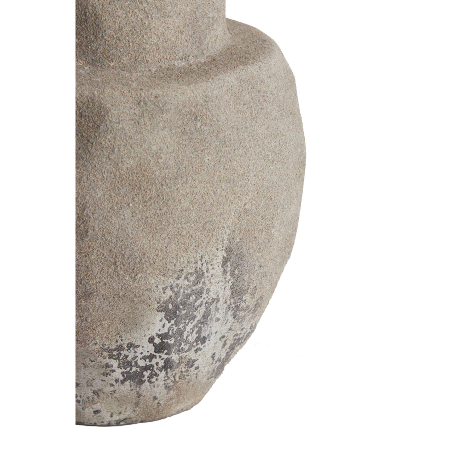 Lamp base Ø27,5x48 cm LEZAMA ceramics raw vintage grey