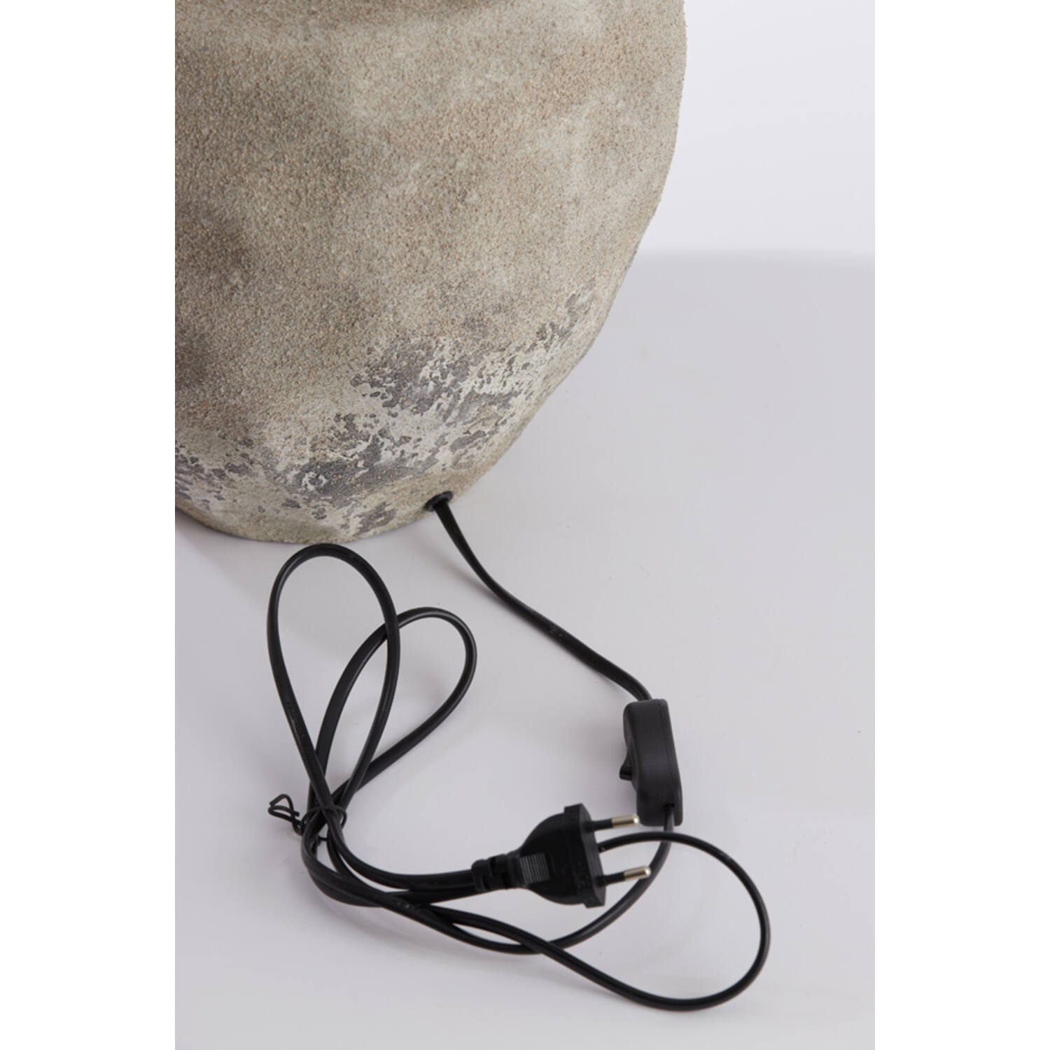Lamp base Ø27,5x48 cm LEZAMA ceramics raw vintage grey
