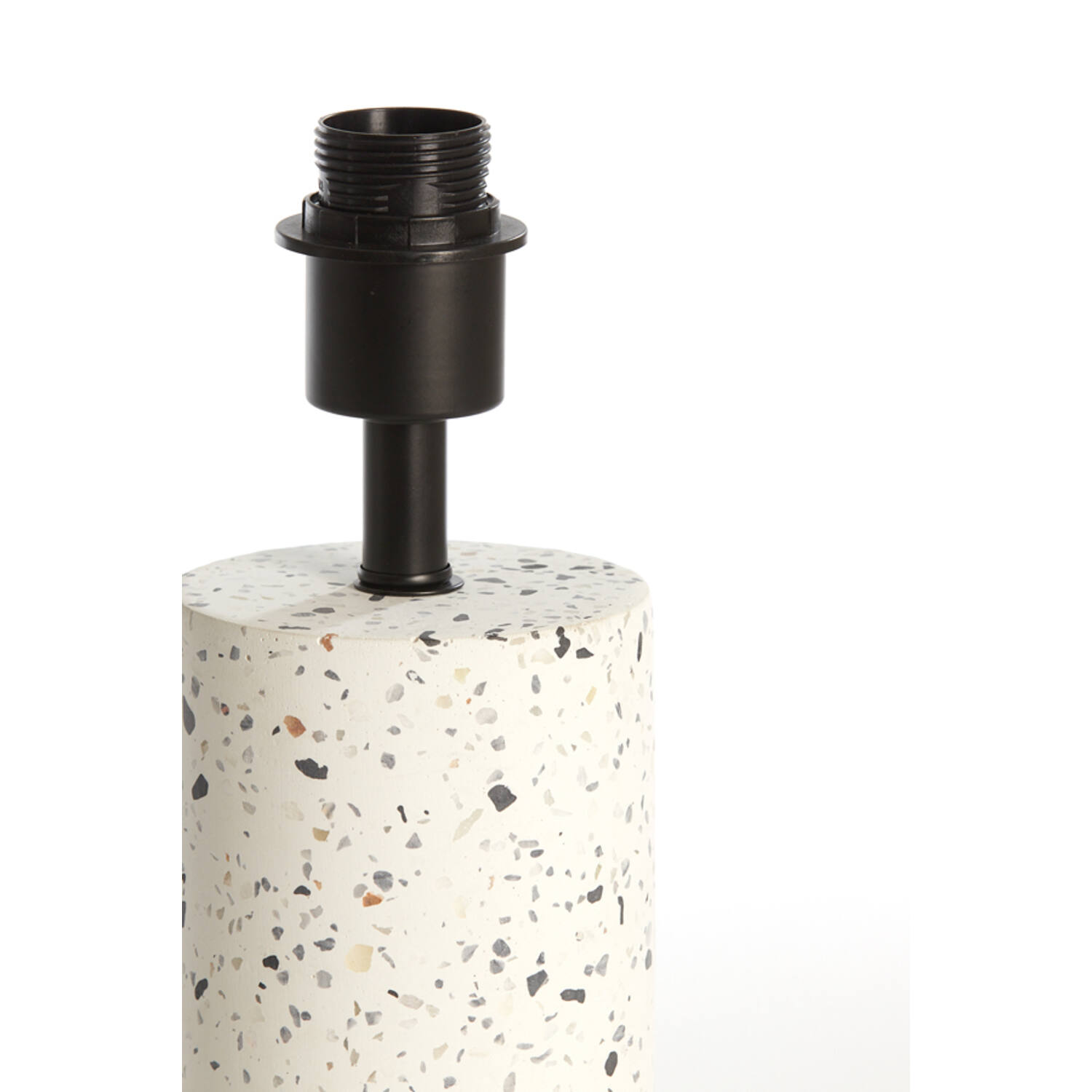 Lamp base Ø11x25 cm RANDY terrazzo white+matt black