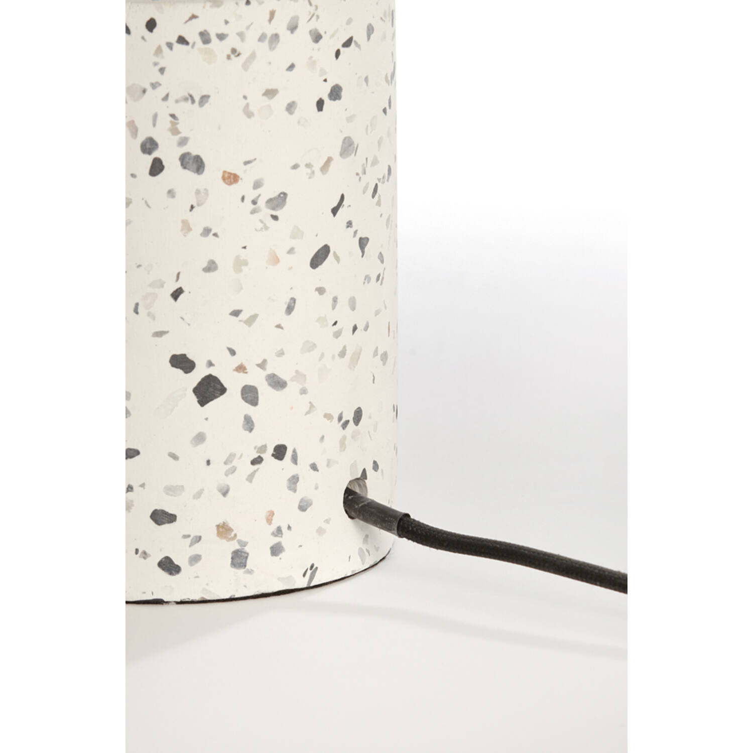 Lamp base Ø11x25 cm RANDY terrazzo white+matt black