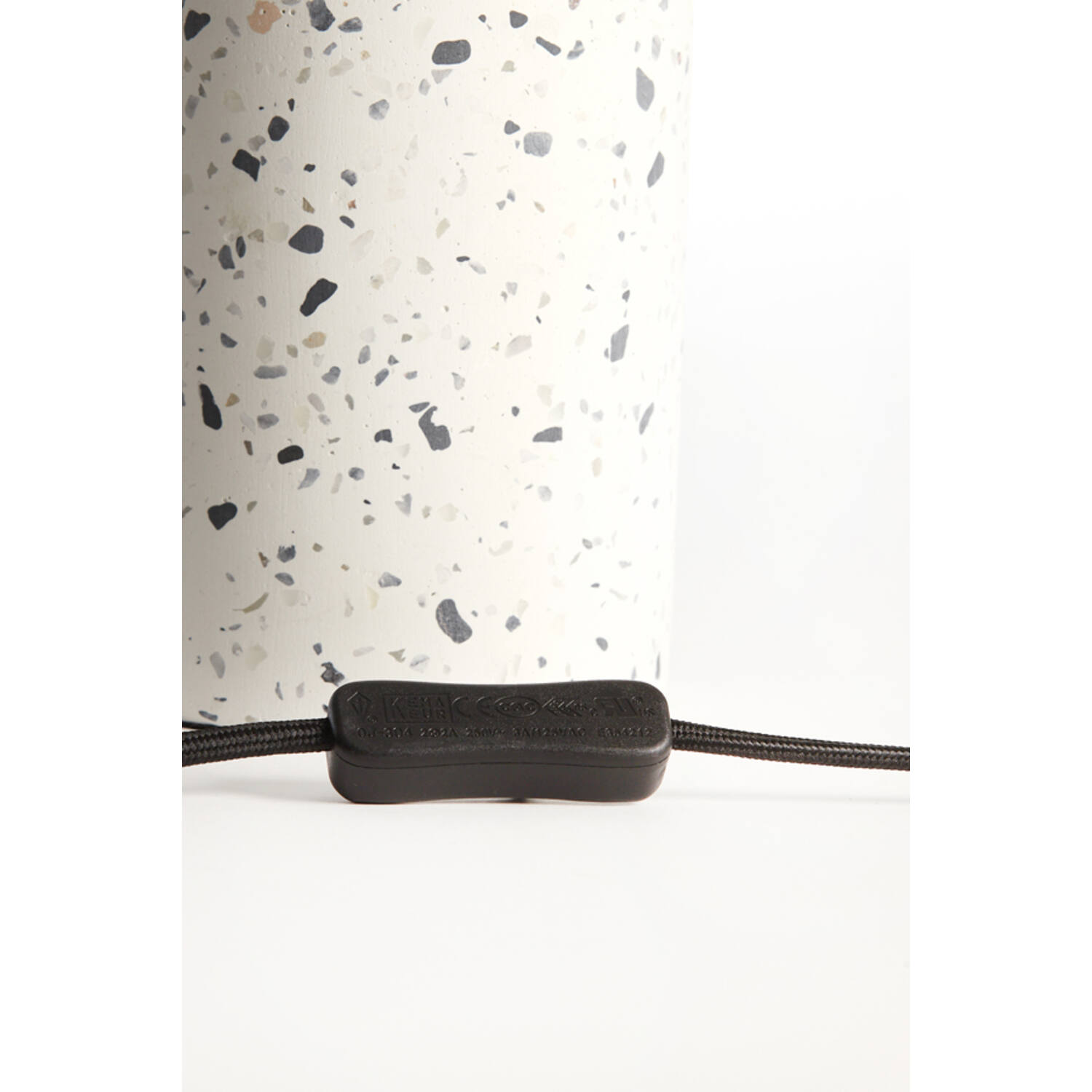 Lamp base Ø11,5x41 cm RANDY terrazzo white+matt black