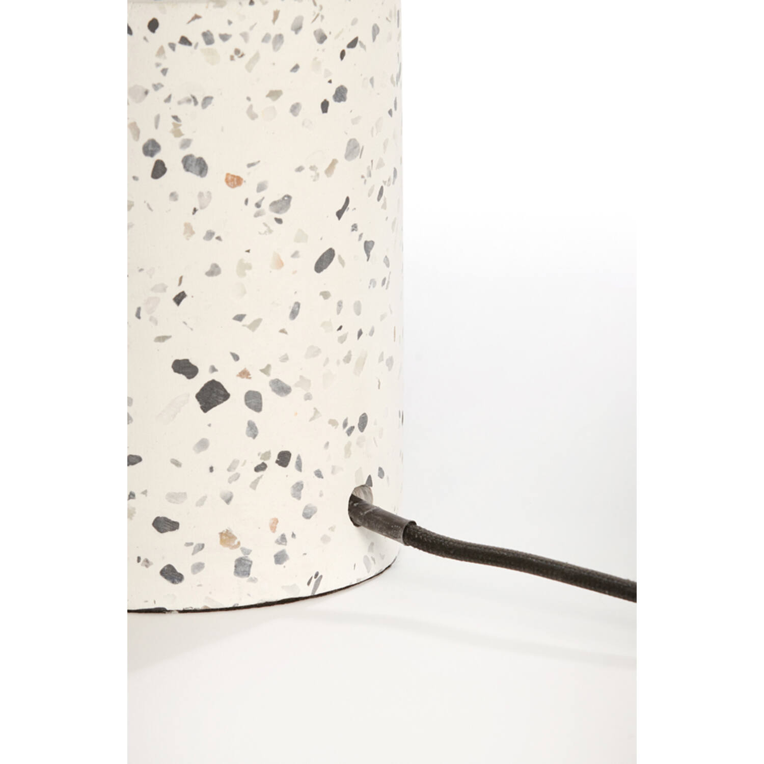 Lamp base Ø11,5x41 cm RANDY terrazzo white+matt black
