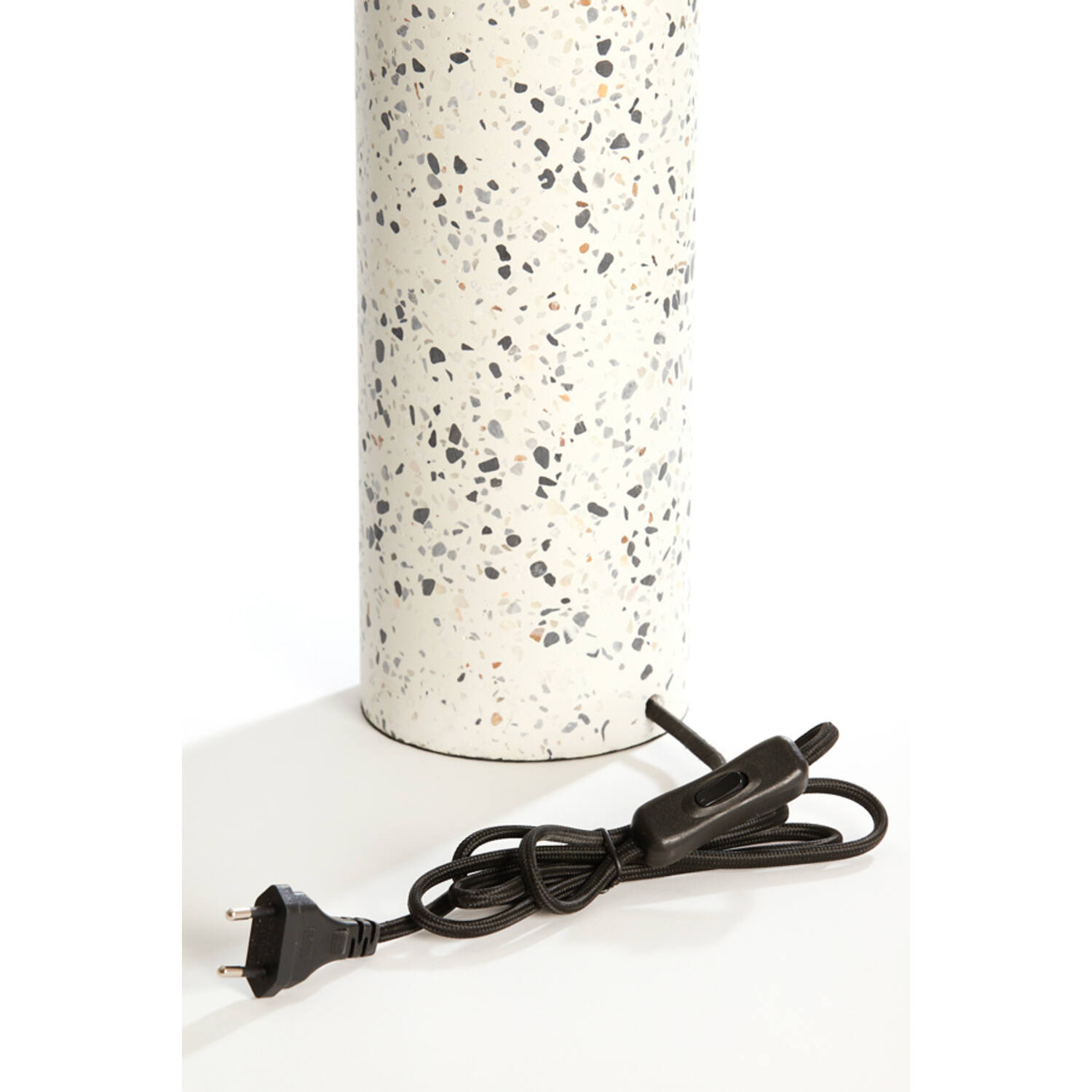 Lamp base Ø11,5x41 cm RANDY terrazzo white+matt black