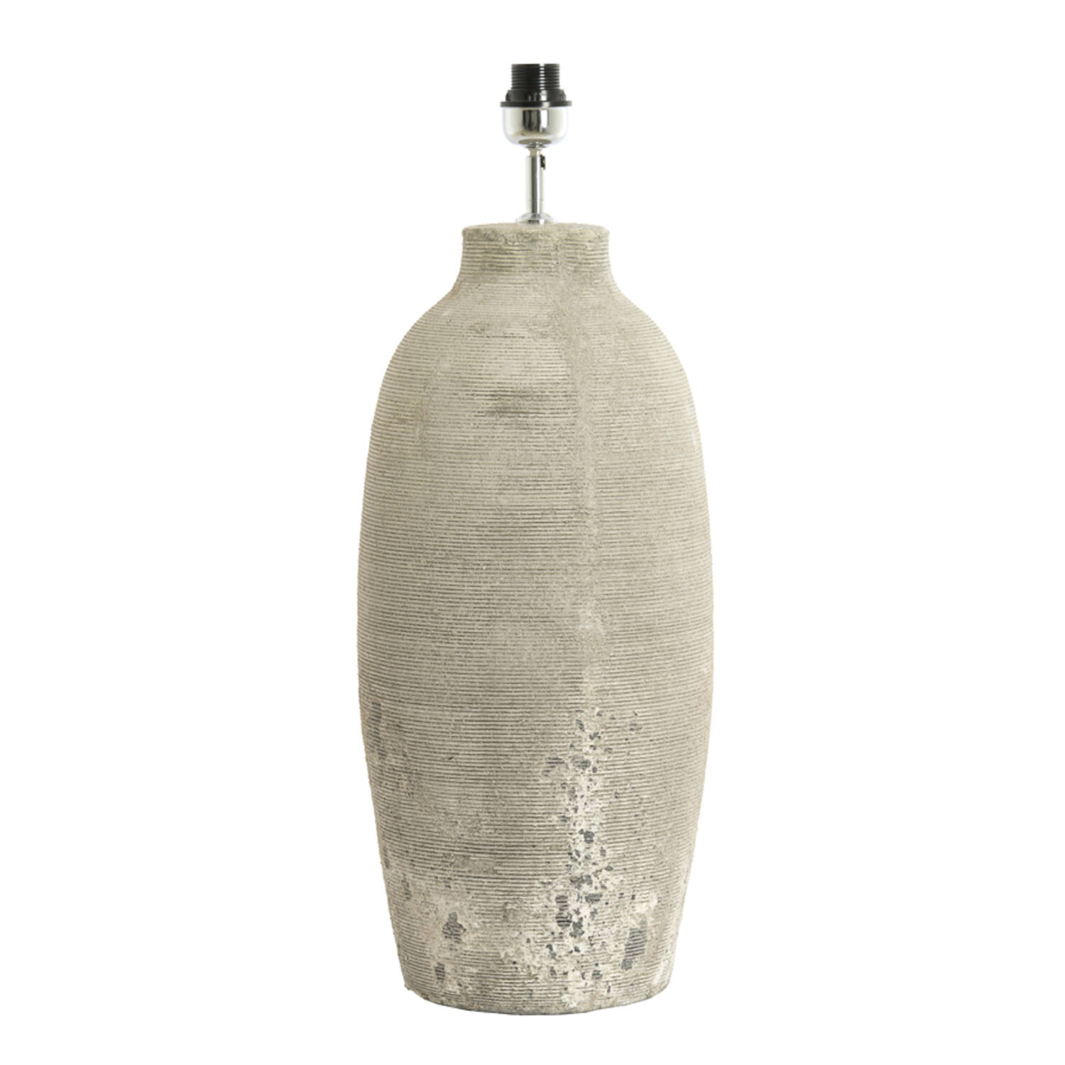 Lamp base Ø28x70 cm LUCENTE ceramics texture grey