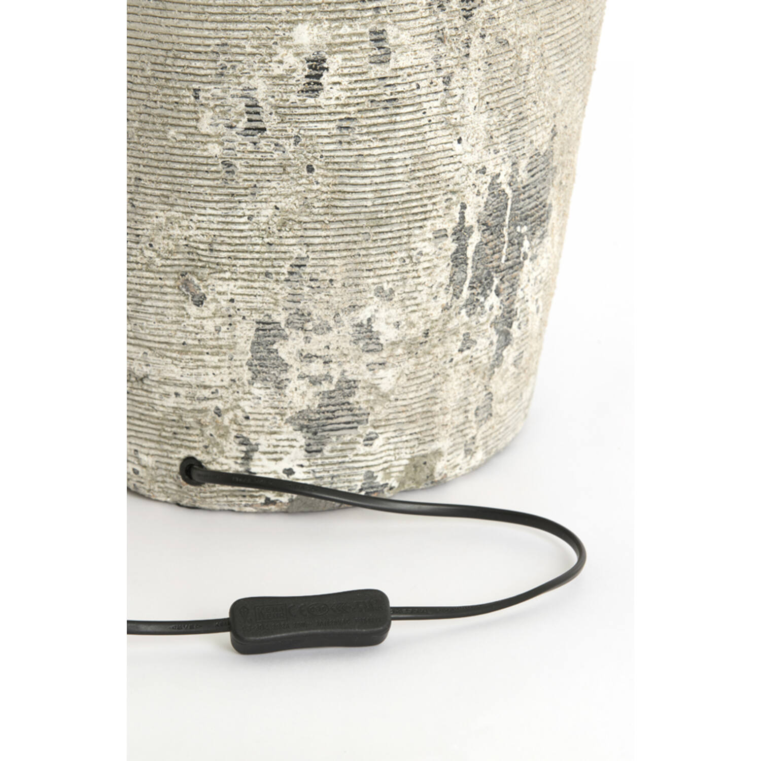 Lamp base Ø28x70 cm LUCENTE ceramics texture grey