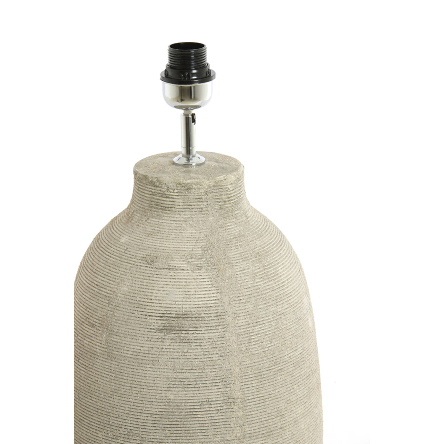 Lamp base Ø28x70 cm LUCENTE ceramics texture grey