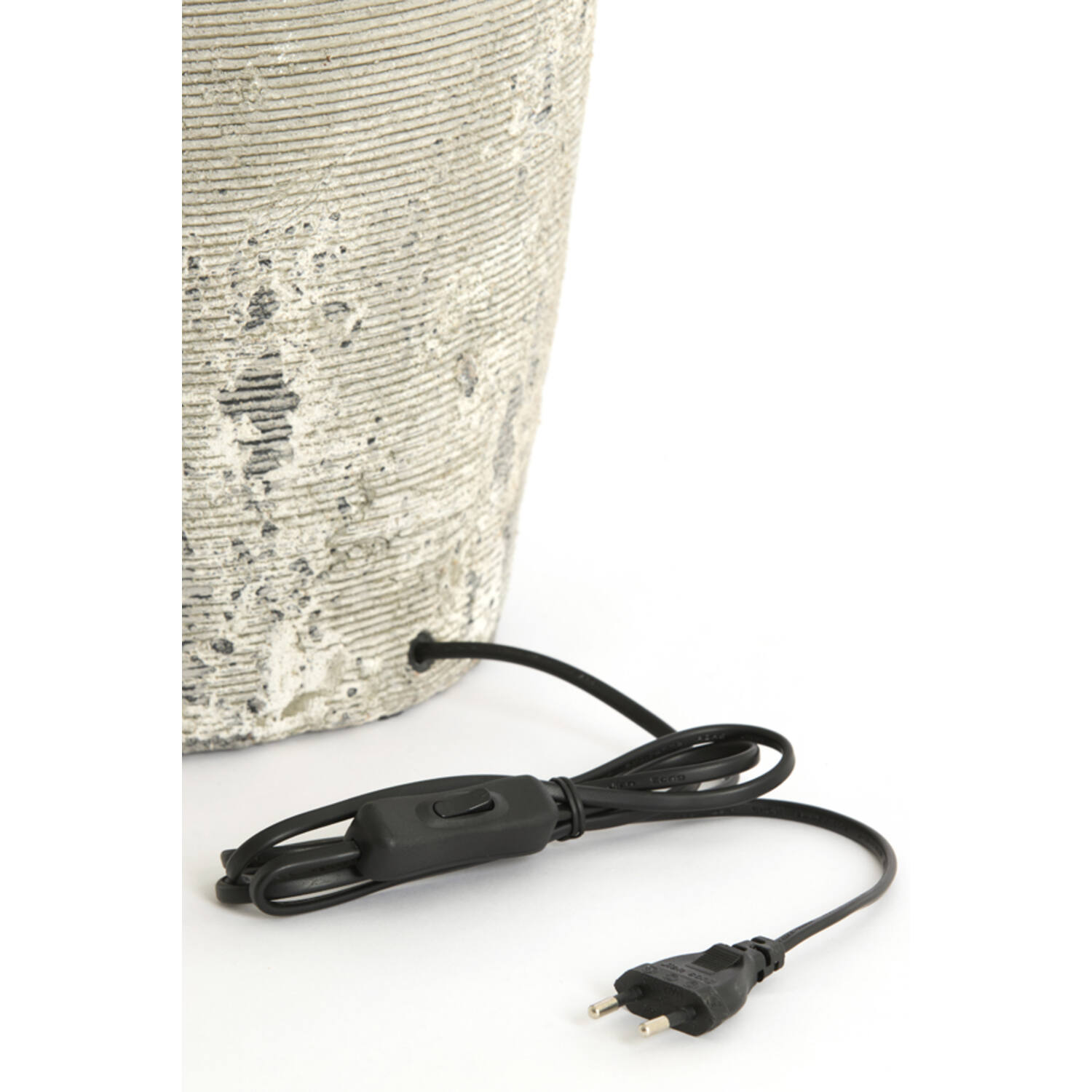 Lamp base Ø28x70 cm LUCENTE ceramics texture grey