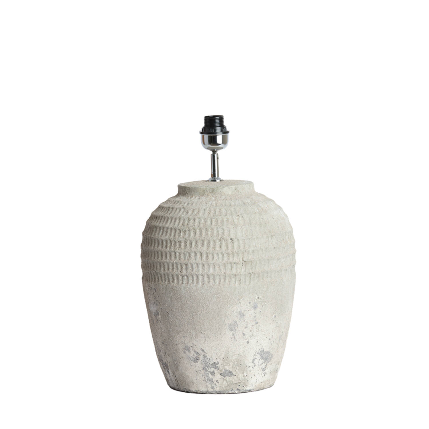 Lamp base Ø28,5x49 cm MINORA ceramics texture grey