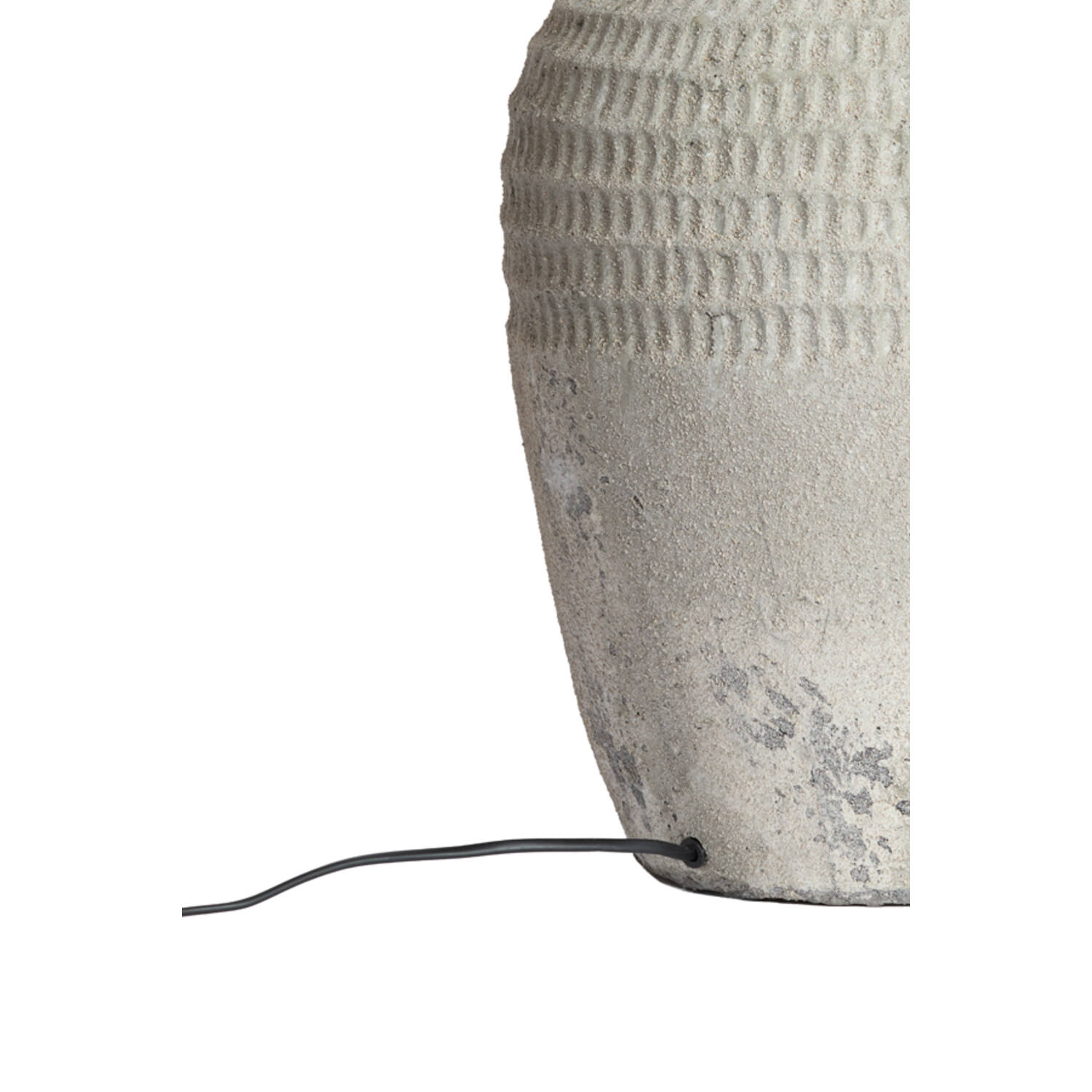 Lamp base Ø28,5x49 cm MINORA ceramics texture grey