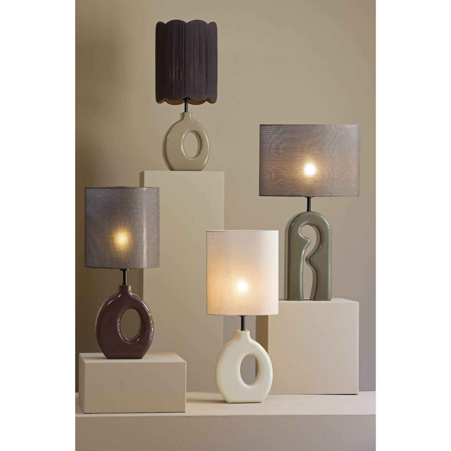 Lamp base 23,5x12x42,5 cm KANTI shiny sand