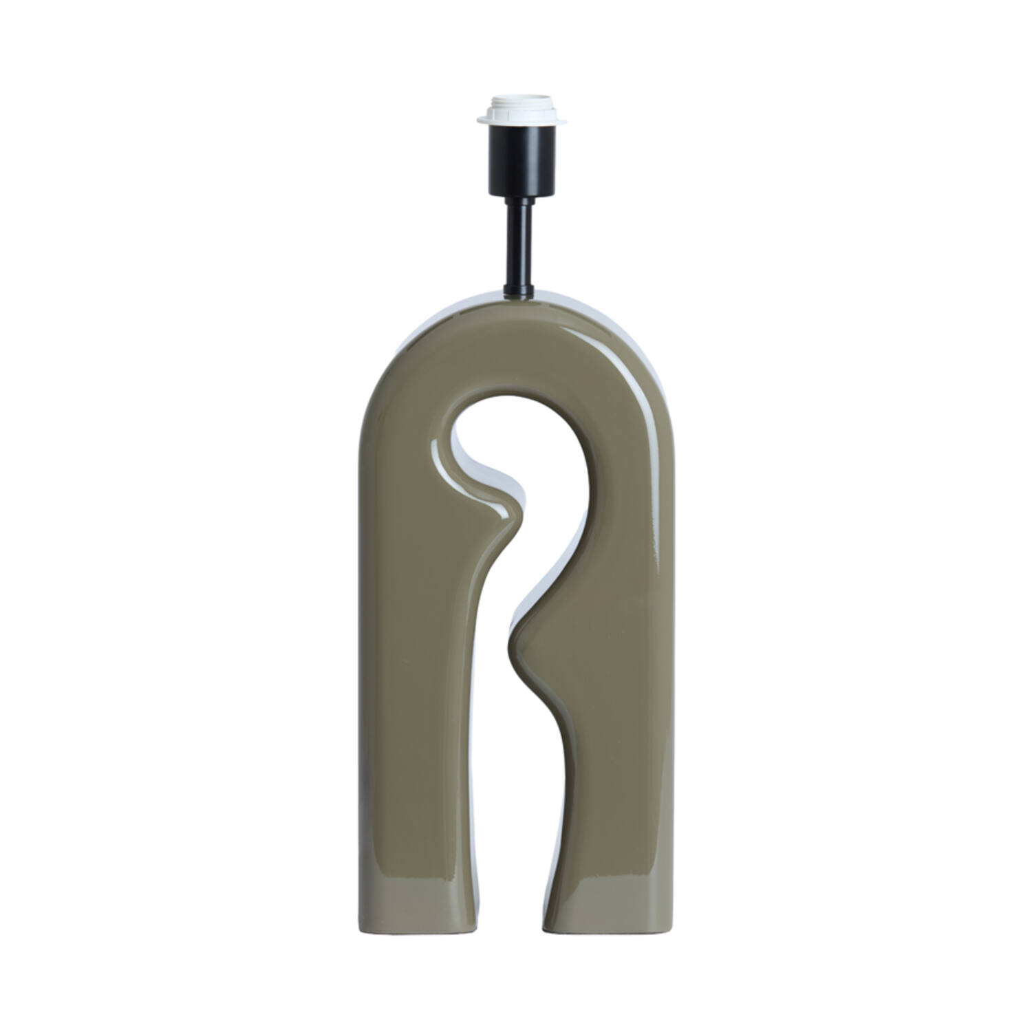 Lamp base 19x13x52,5 cm MISTRA shiny taupe