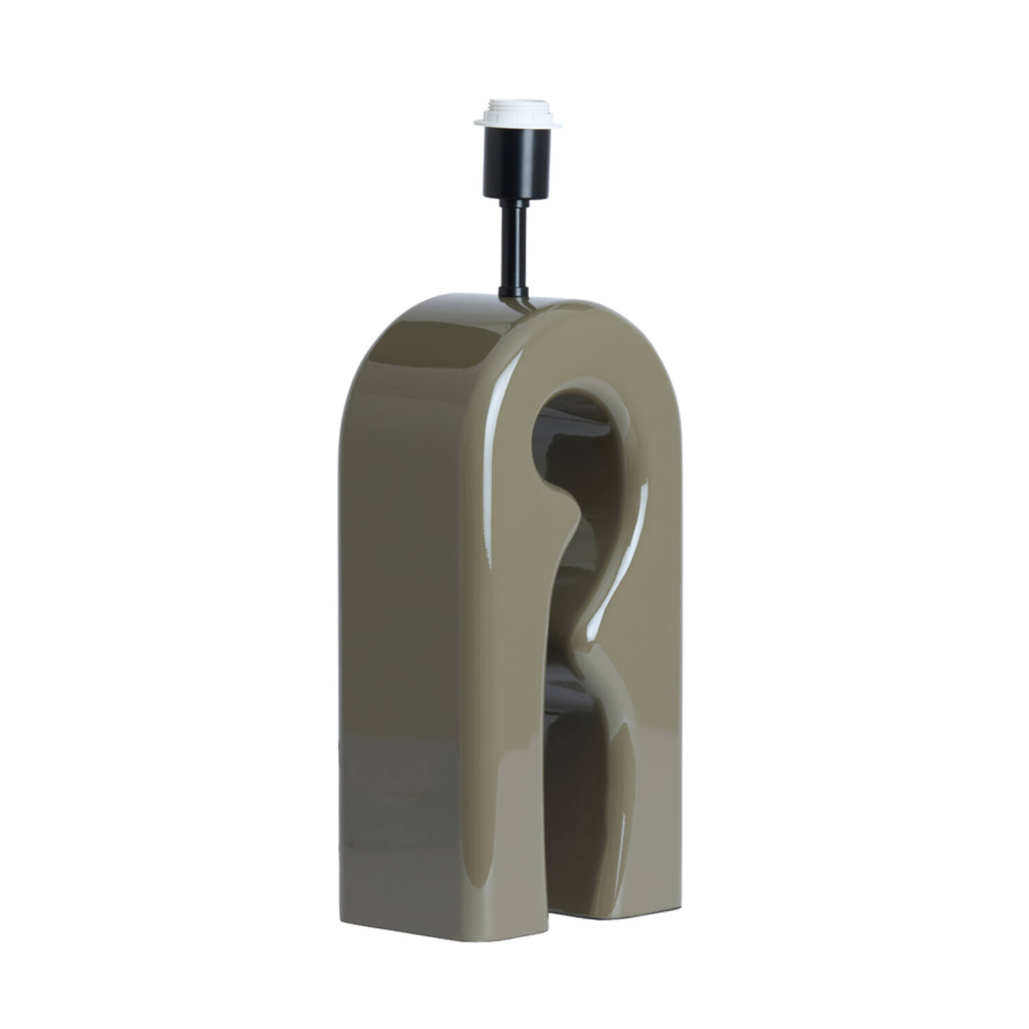 Lamp base 19x13x52,5 cm MISTRA shiny taupe
