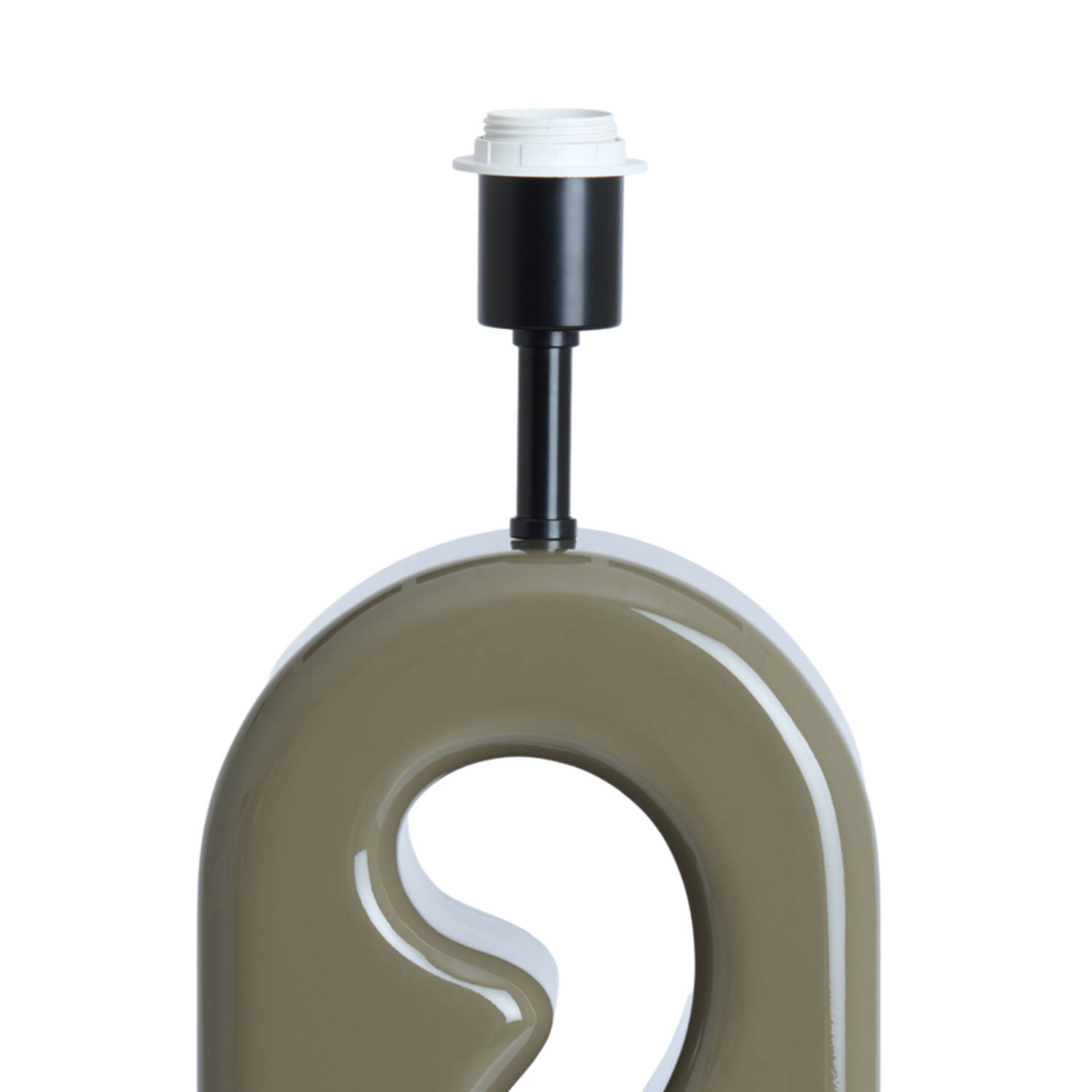 Lamp base 19x13x52,5 cm MISTRA shiny taupe