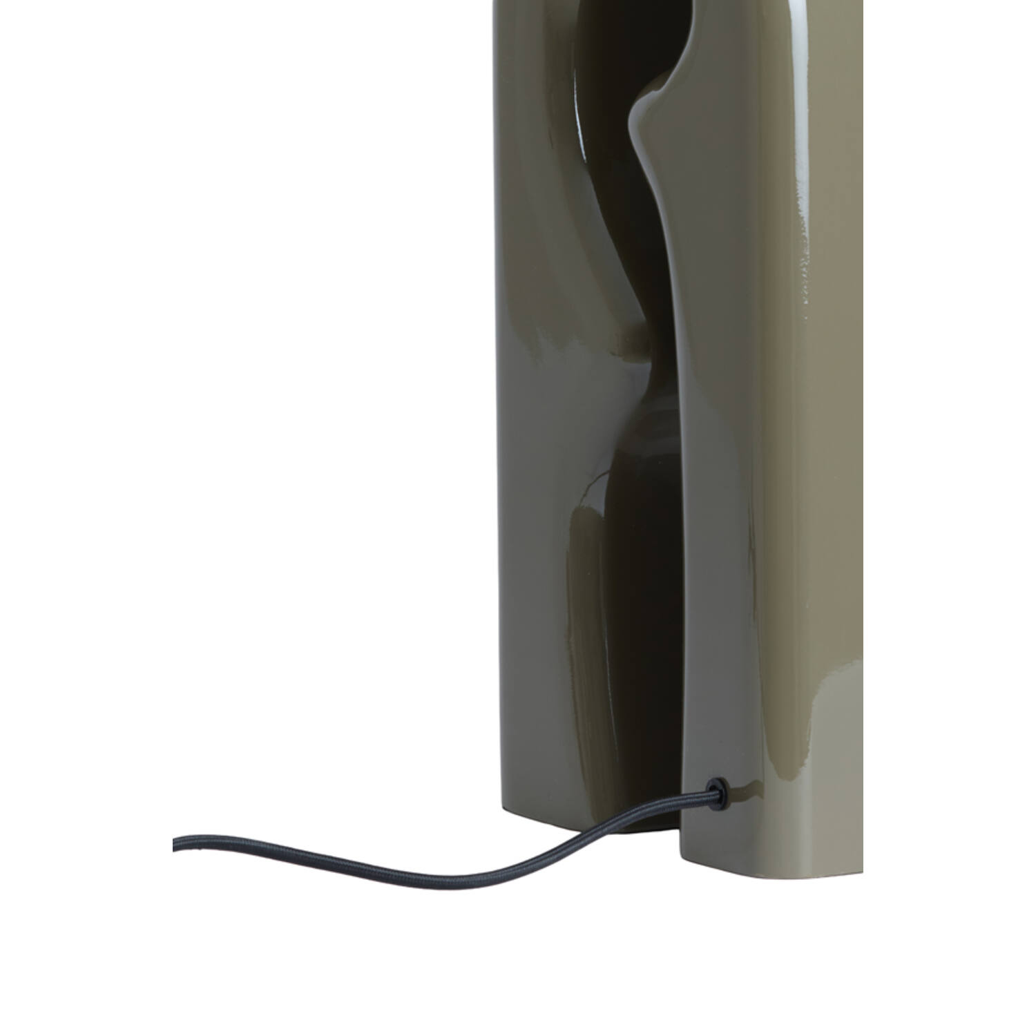 Lamp base 19x13x52,5 cm MISTRA shiny taupe