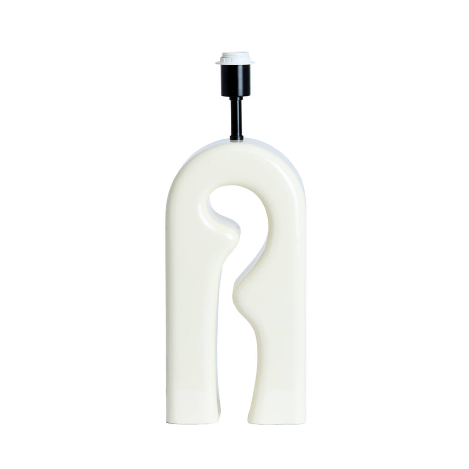 Lamp base 19x13x52,5 cm MISTRA shiny cream