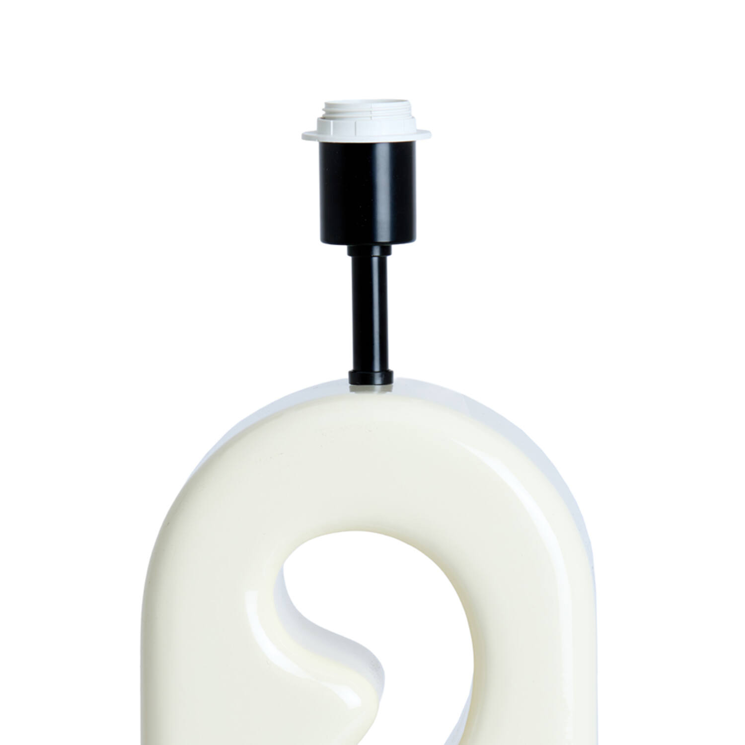 Lamp base 19x13x52,5 cm MISTRA shiny cream