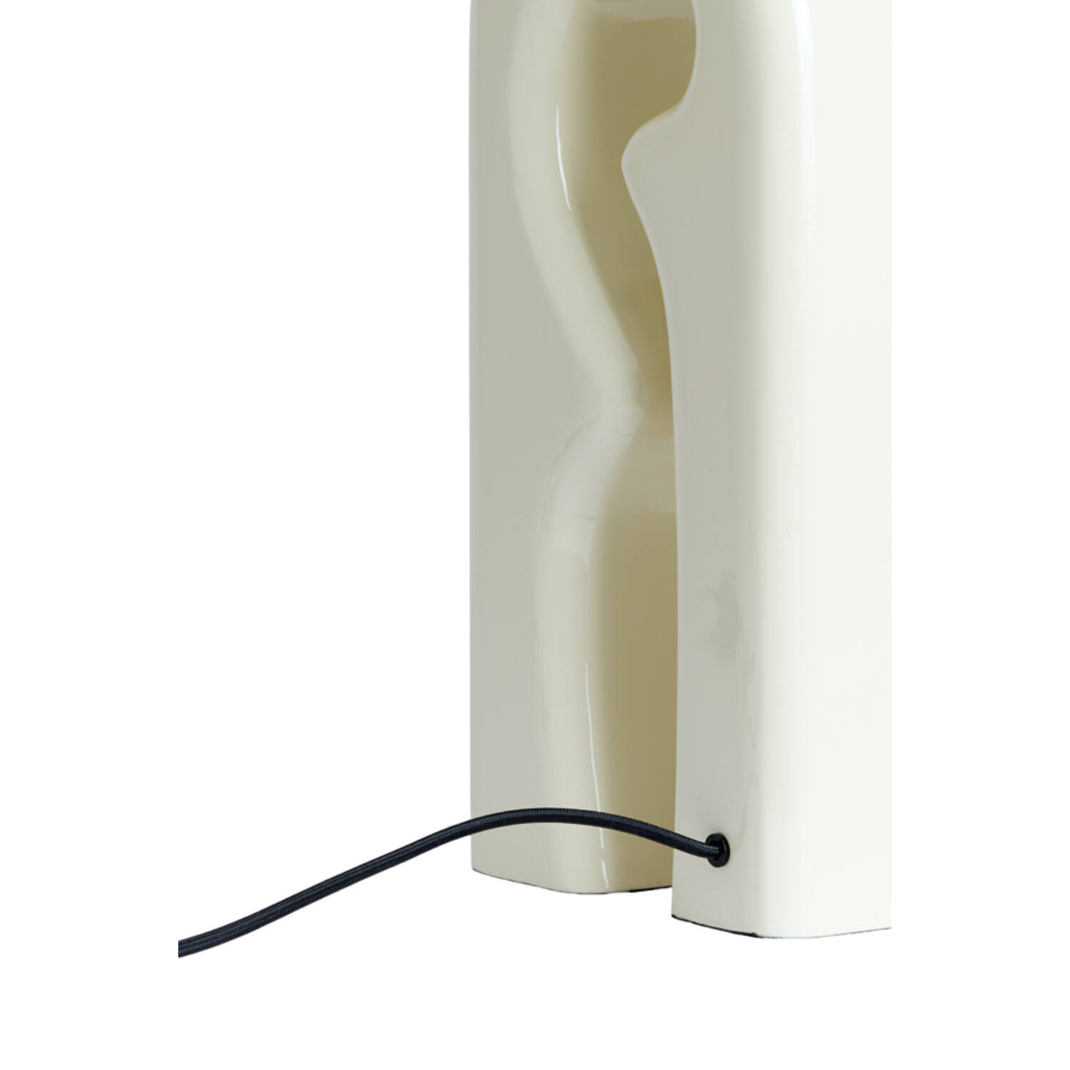 Lamp base 19x13x52,5 cm MISTRA shiny cream