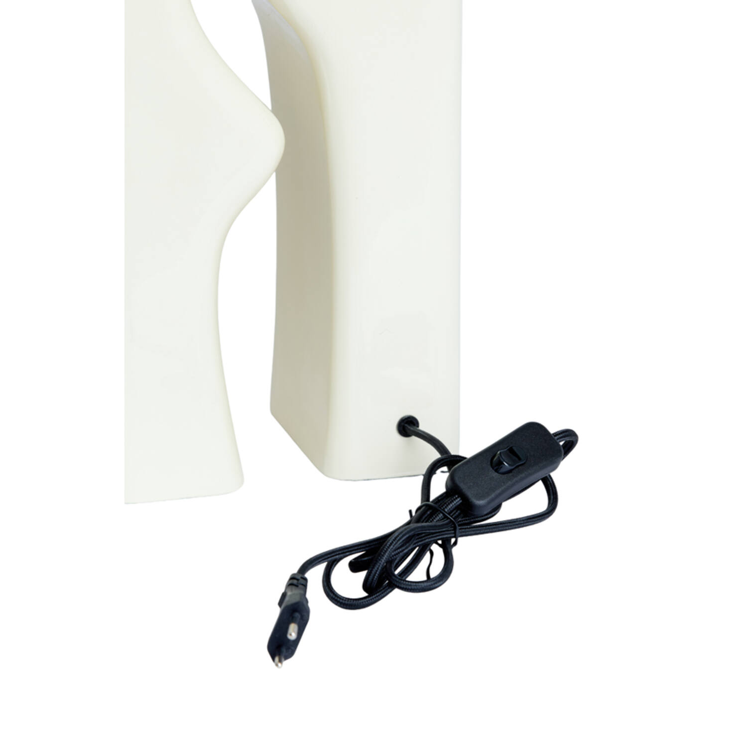 Lamp base 19x13x52,5 cm MISTRA shiny cream