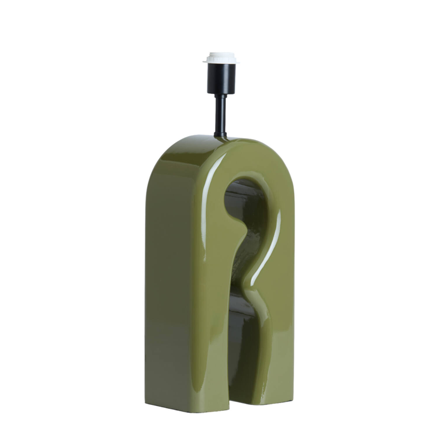 Lamp base 19x13x52,5 cm MISTRA shiny olive green