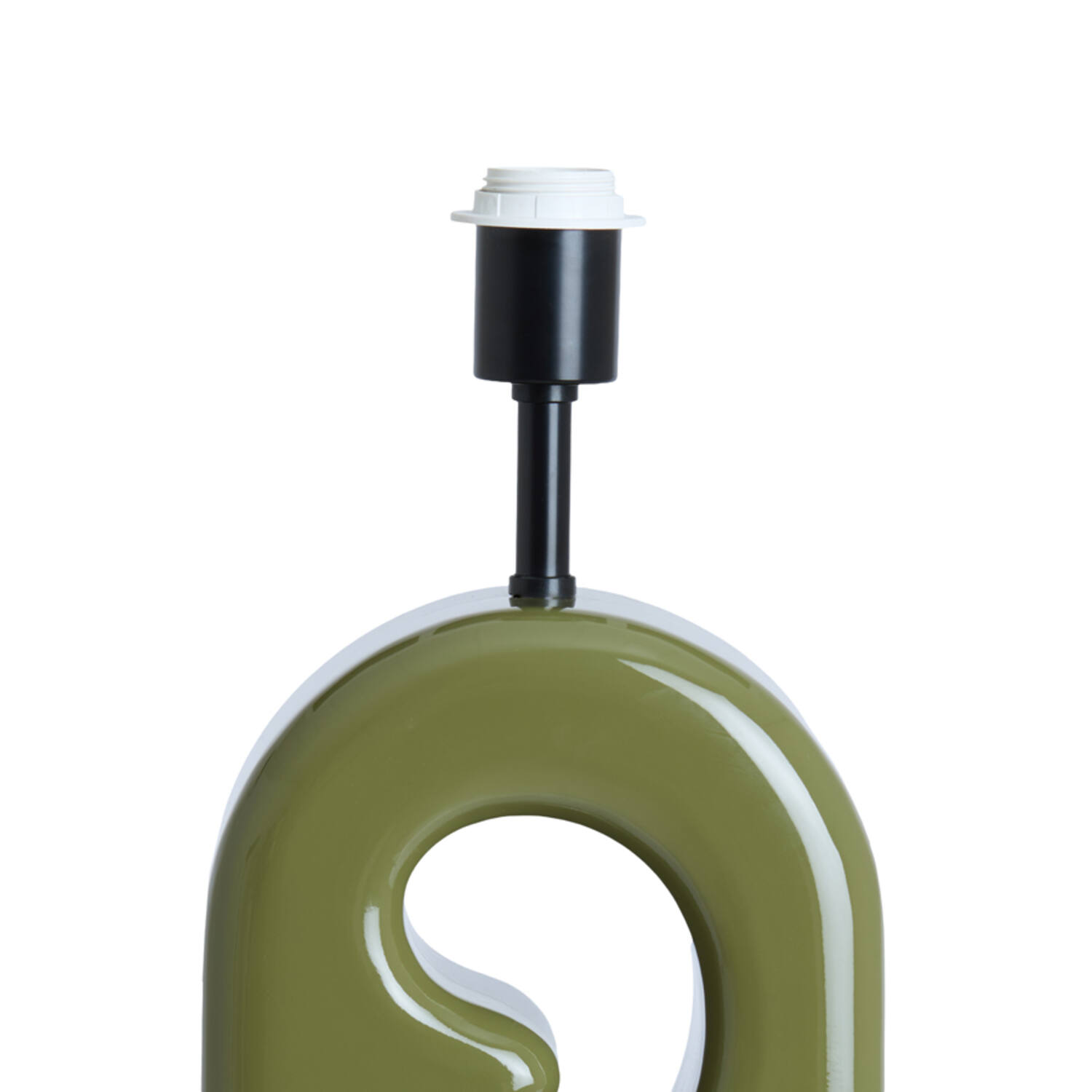 Lamp base 19x13x52,5 cm MISTRA shiny olive green