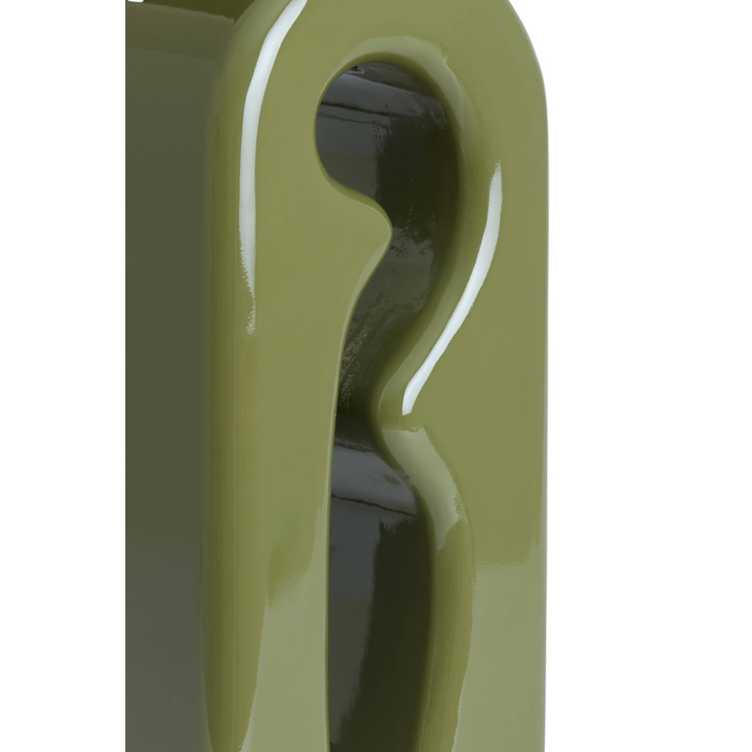 Lamp base 19x13x52,5 cm MISTRA shiny olive green