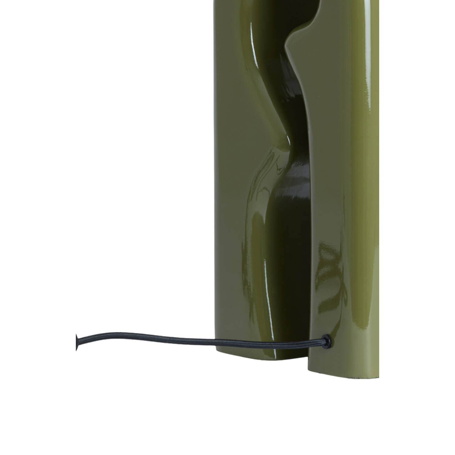 Lamp base 19x13x52,5 cm MISTRA shiny olive green