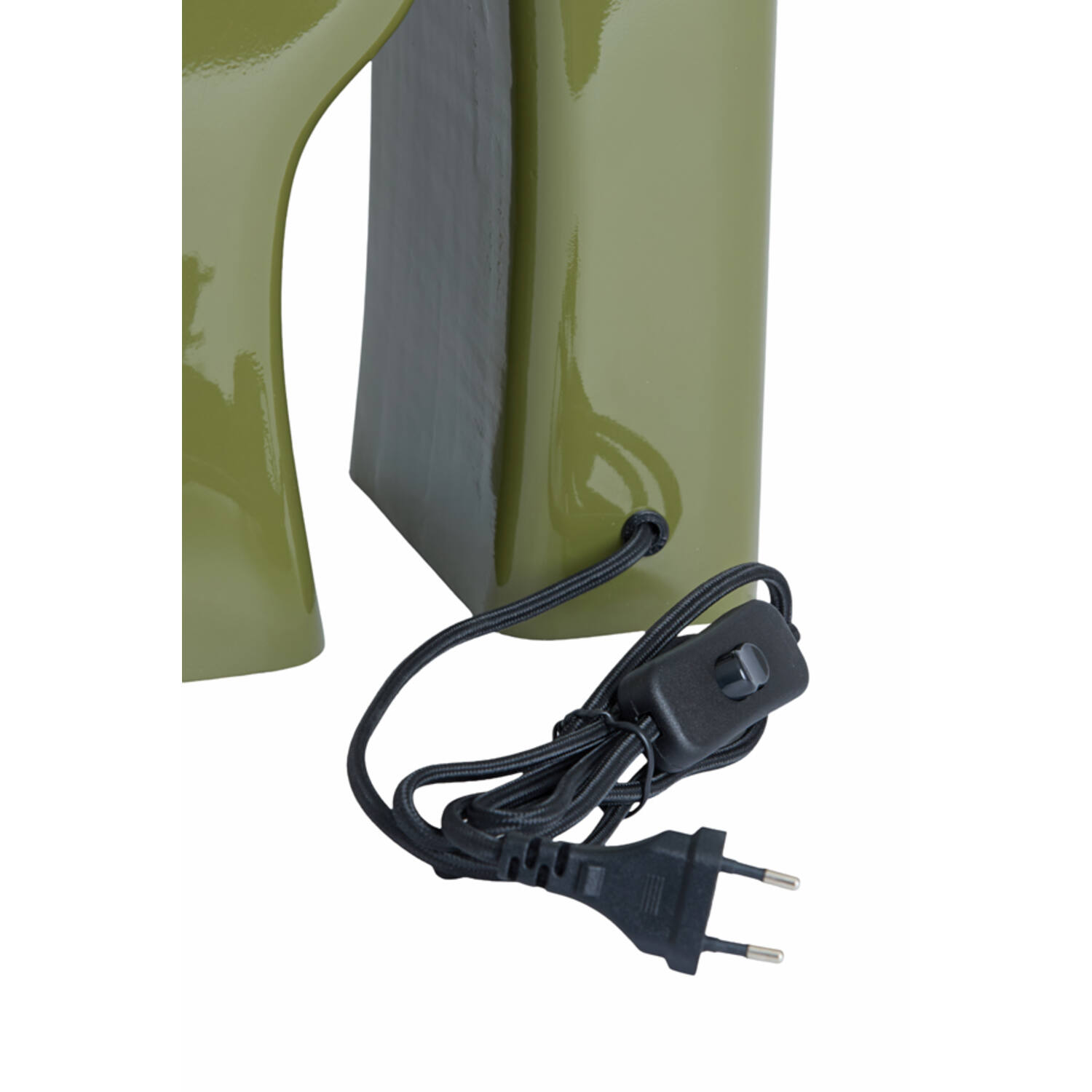 Lamp base 19x13x52,5 cm MISTRA shiny olive green
