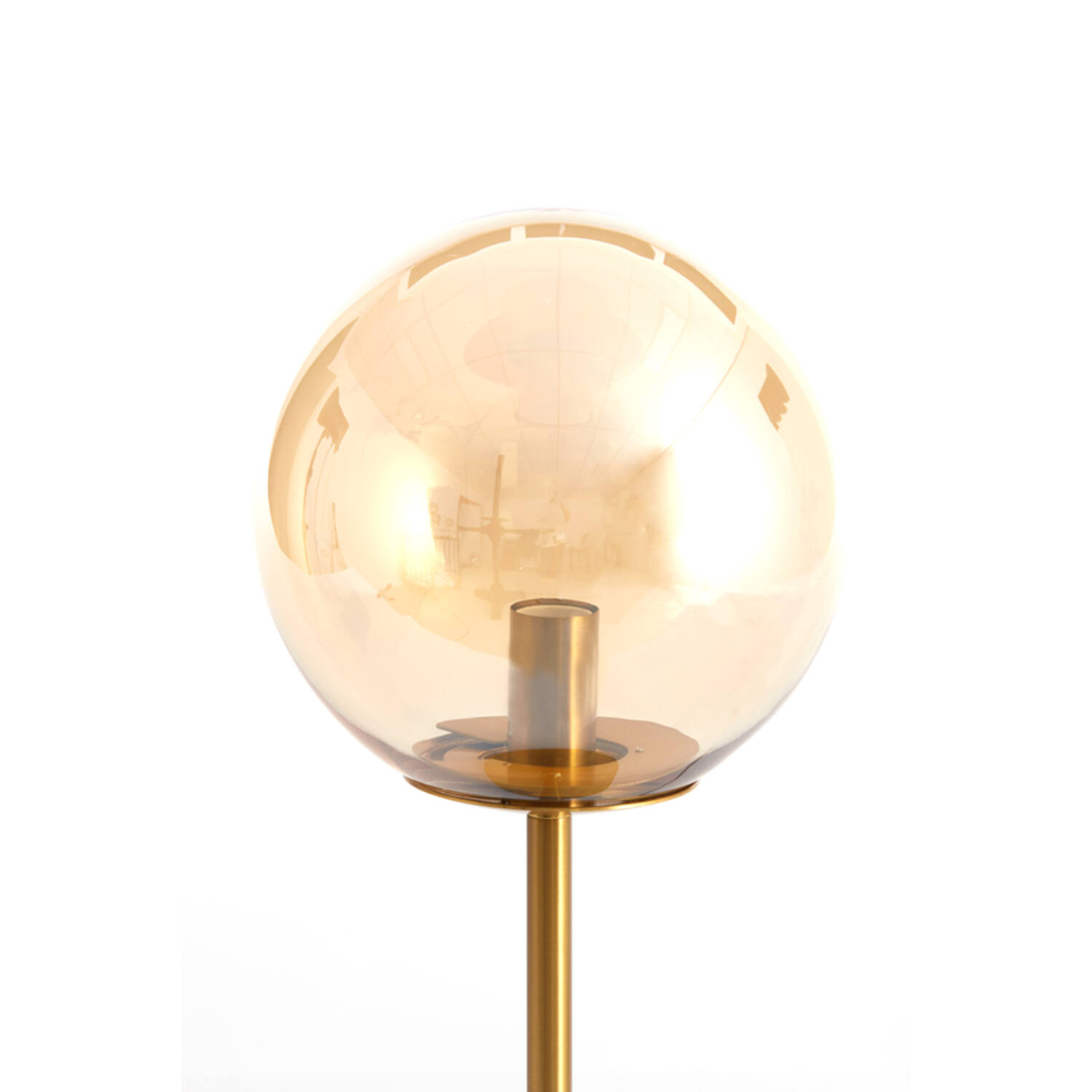 Table lamp E14 Ø20x43 cm MEDINA glass amber+gold