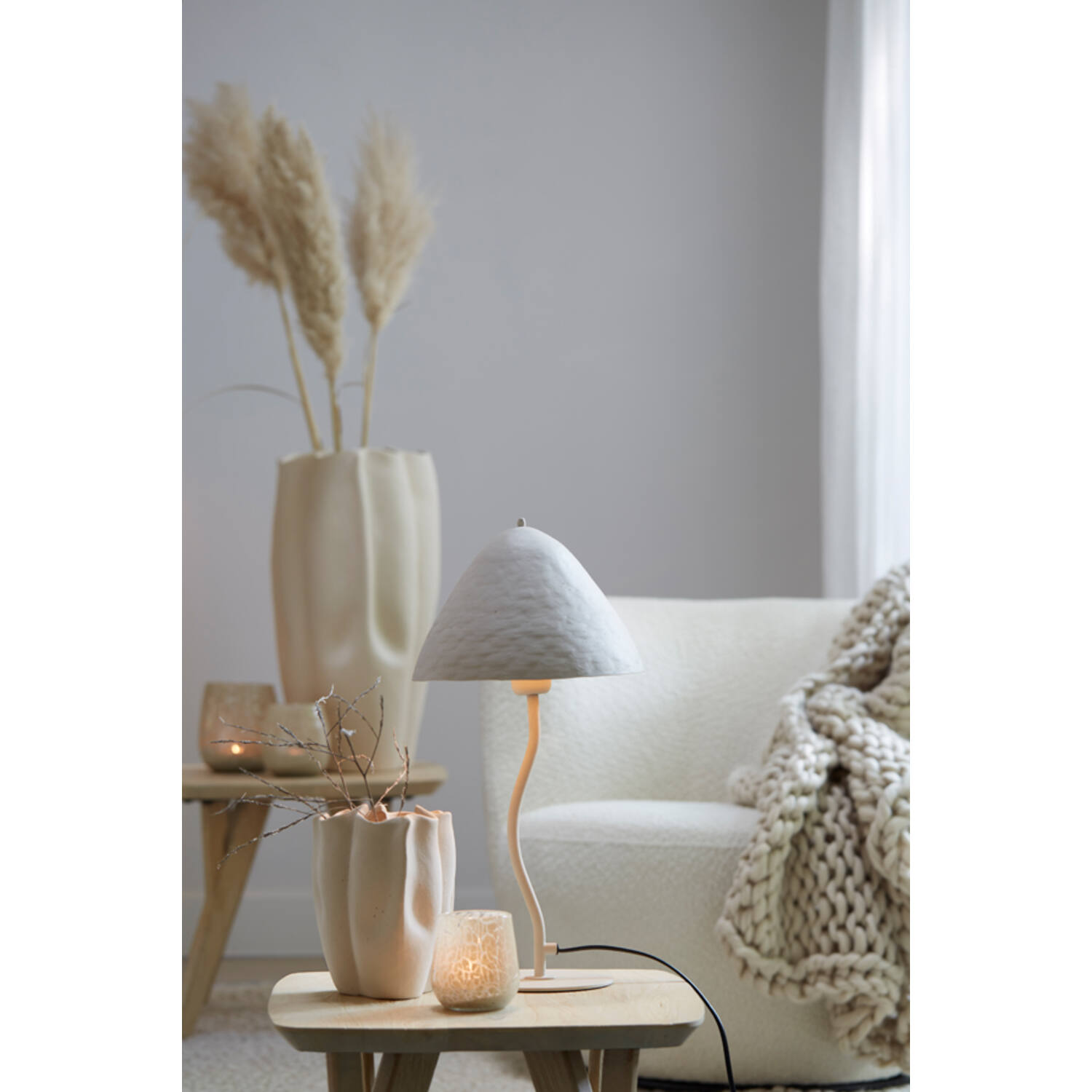 Table lamp Ø25x50 cm ELIMO matt cream