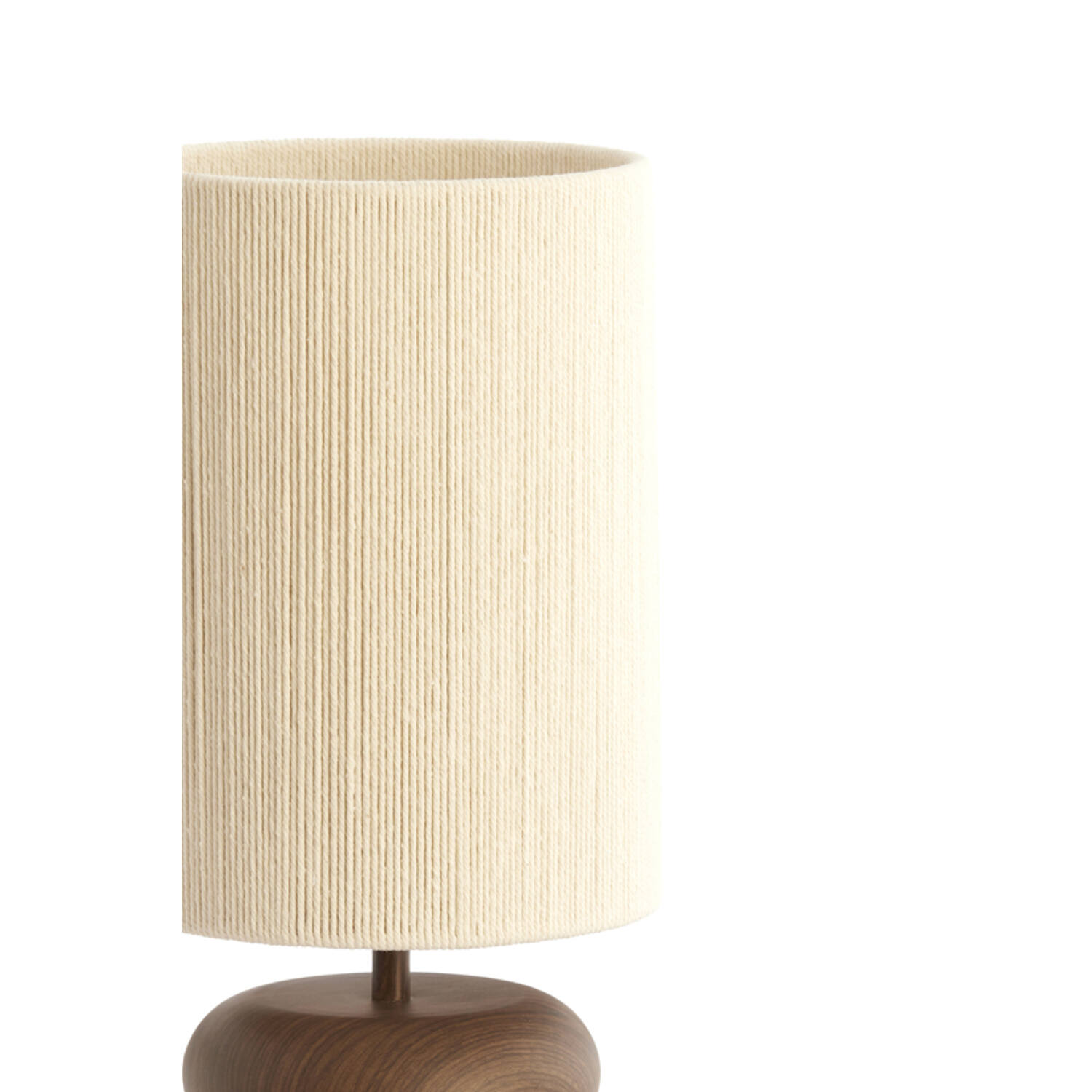 Table lamp Ø22x50,5 cm DANIALO wood print d brown+rope cream