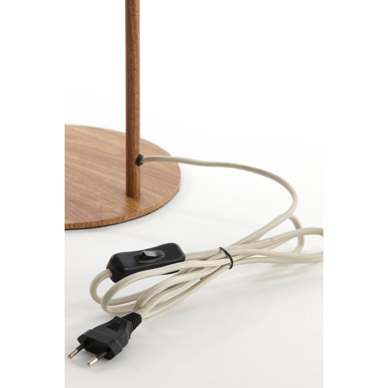 Table lamp 26x20x59,5 cm DONIO wood print natural+rope cream