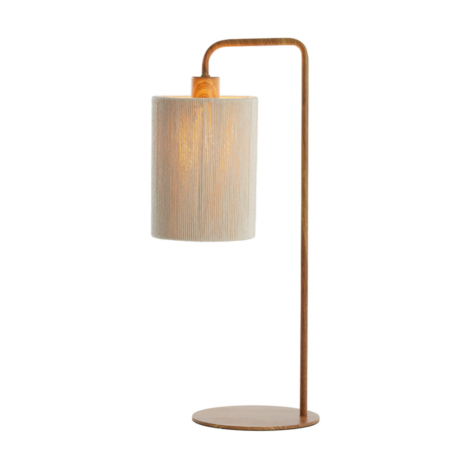 Table lamp 26x20x59,5 cm DONIO wood print natural+rope cream