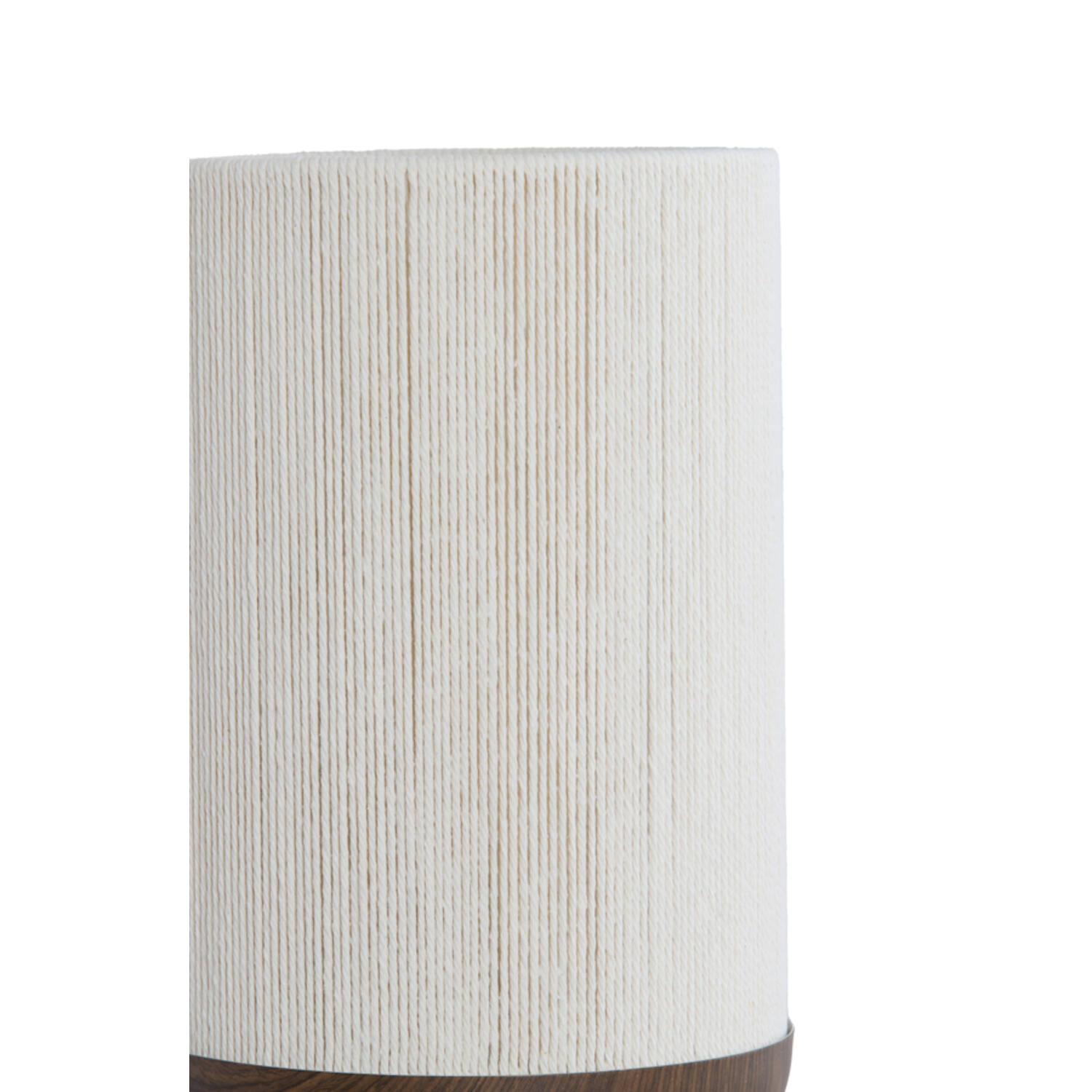 Table lamp Ø22,5x50 cm DANIA wood print d brown+rope cream