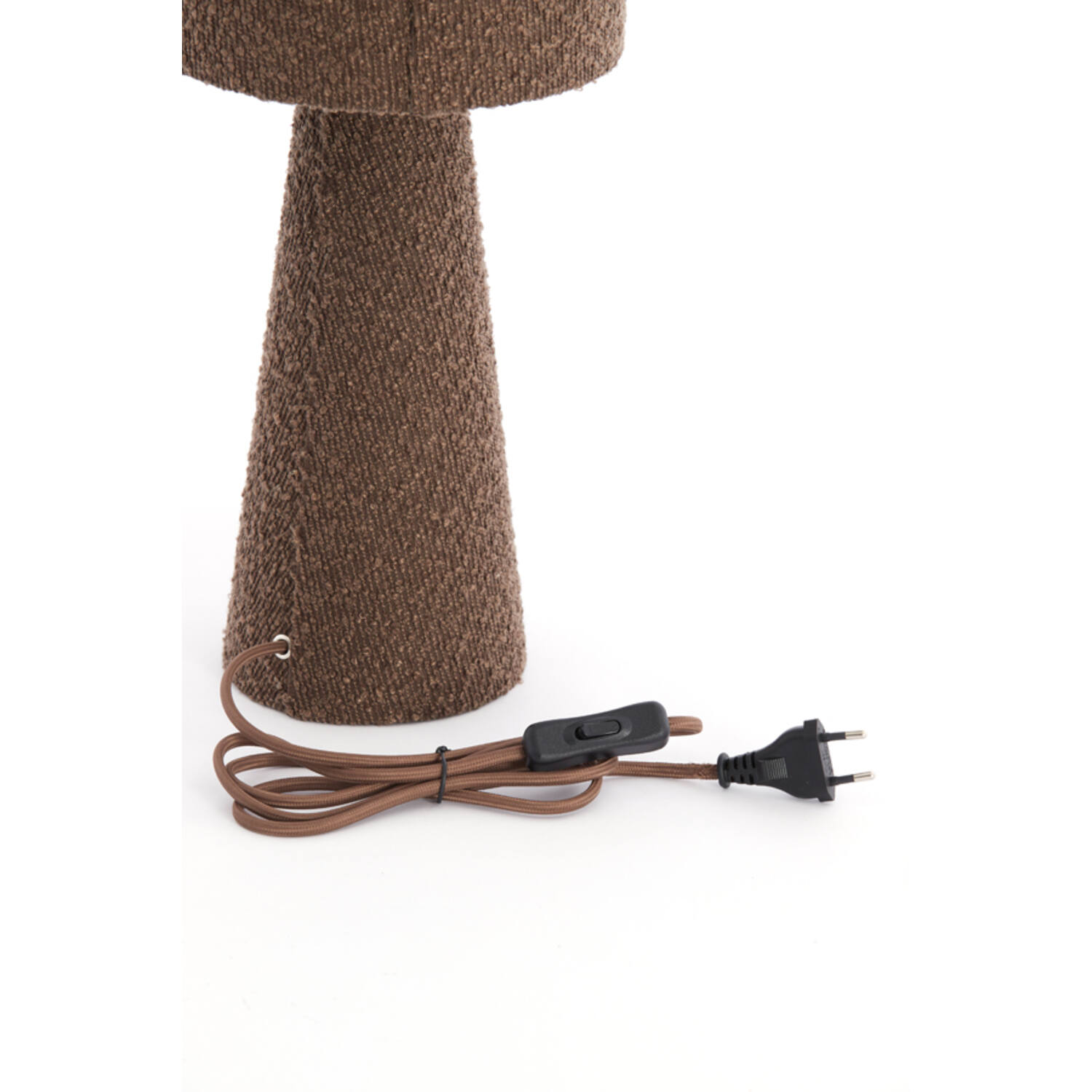 Table lamp Ø20x58 cm MICKY bouclé brown