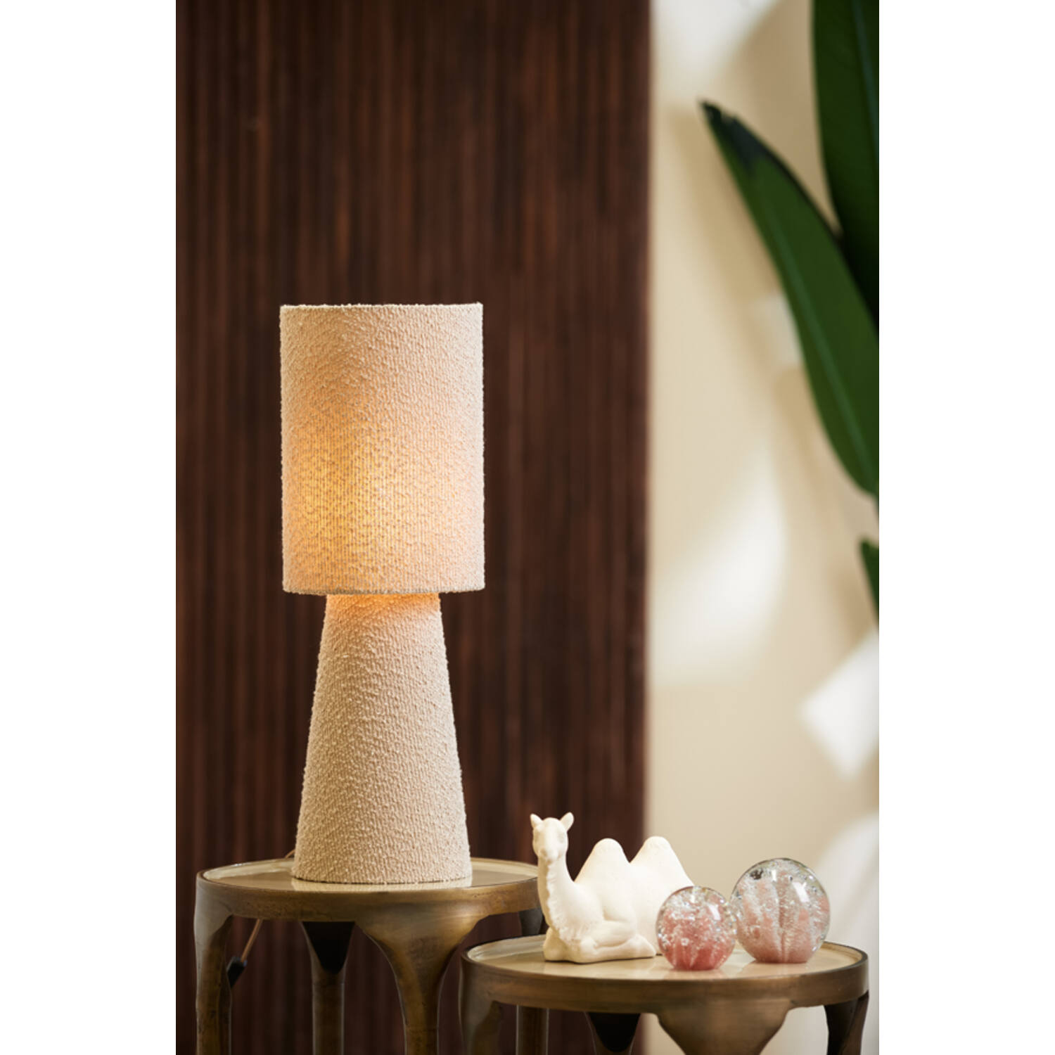Table lamp Ø20x58 cm MIKKEL bouclé sand
