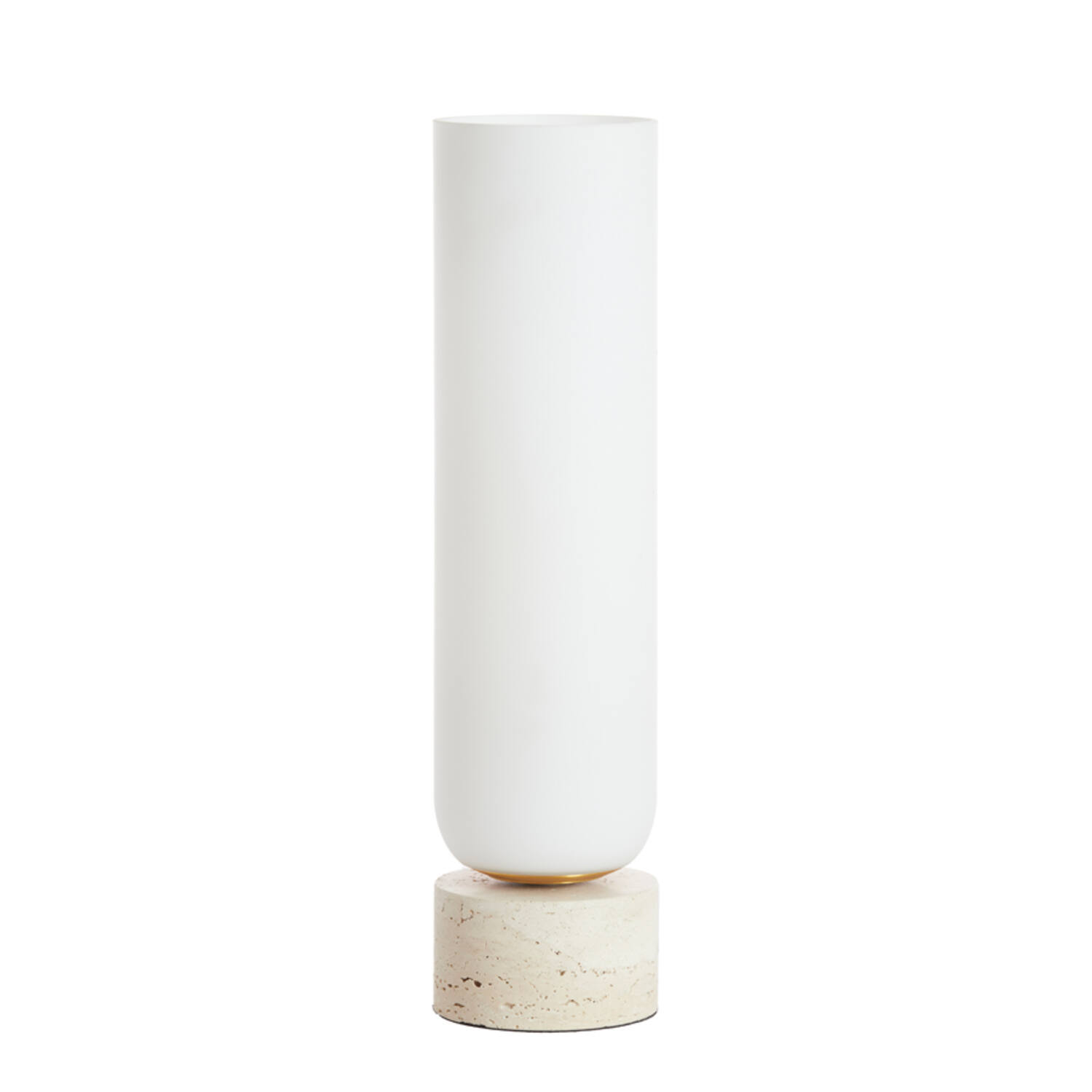 Table lamp Ø12x47,5 cm RYLANO glass milky+sand+antique bronz