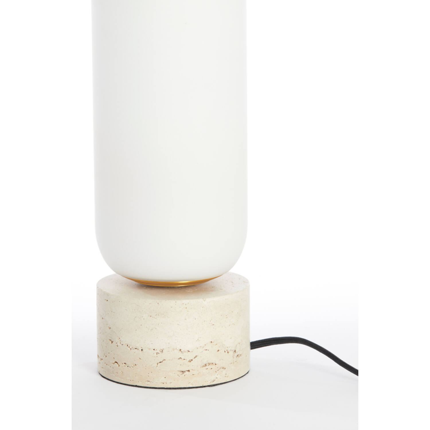 Table lamp Ø12x47,5 cm RYLANO glass milky+sand+antique bronz