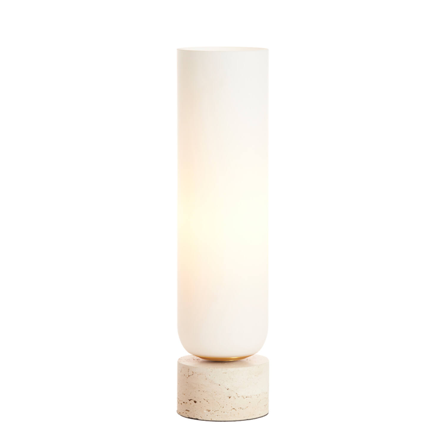 Table lamp Ø12x47,5 cm RYLANO glass milky+sand+antique bronz