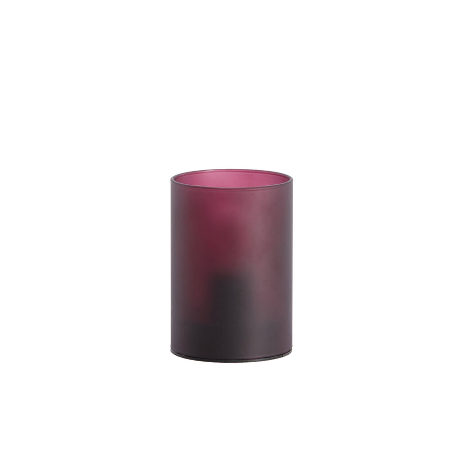 Tafellamp LED Ø7x10 cm VAZOLLA glas mat aubergine