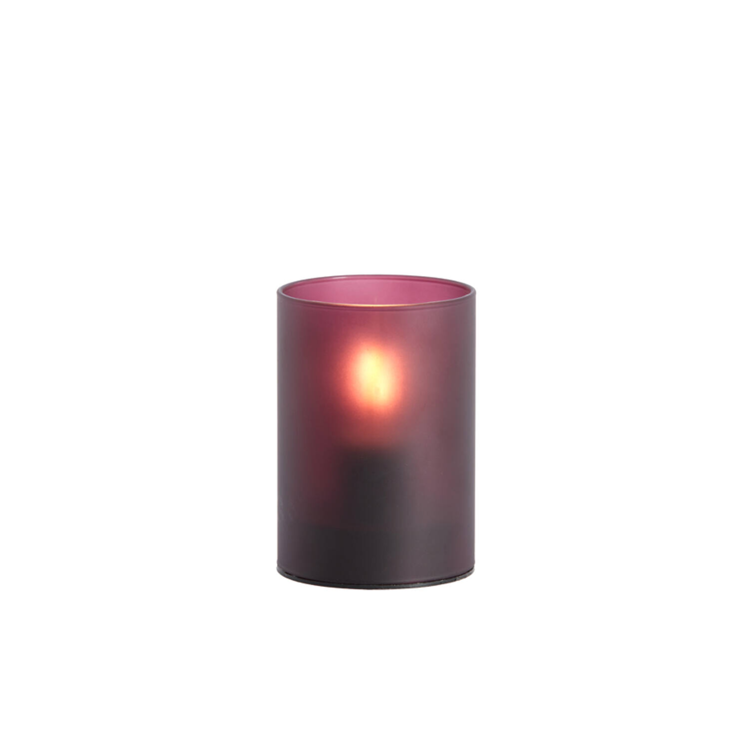 Tafellamp LED Ø7x10 cm VAZOLLA glas mat aubergine