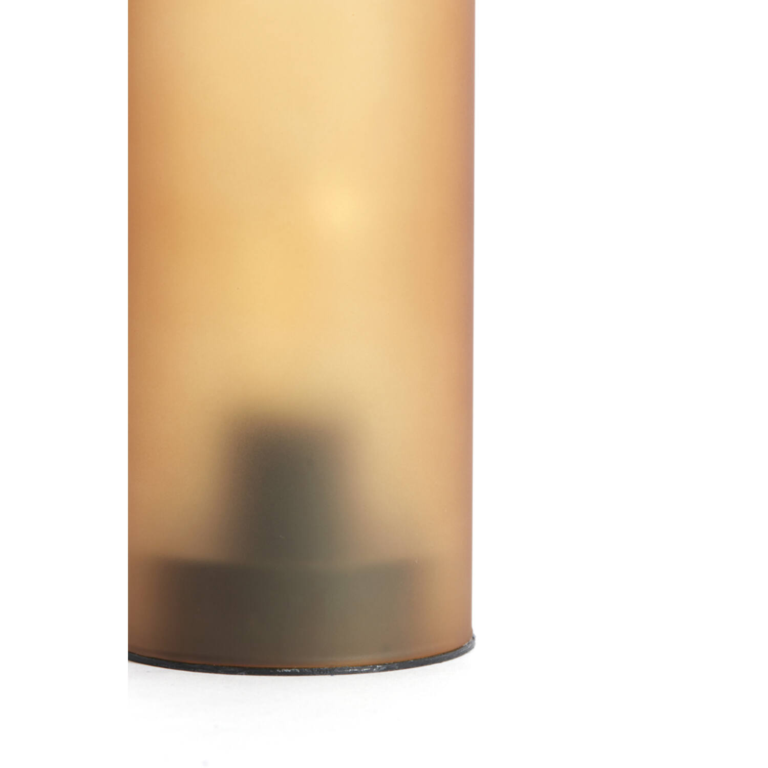 Tafellamp LED Ø7x15 cm VAZOLLA glas mat oranje-bruin