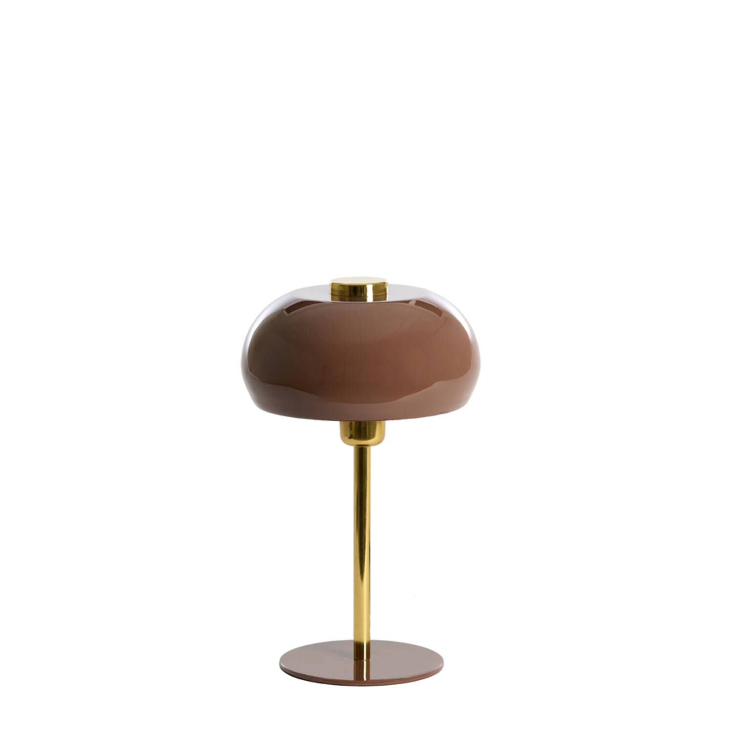 Table lamp Ø22x34 cm SURIN shiny dark brown+gold