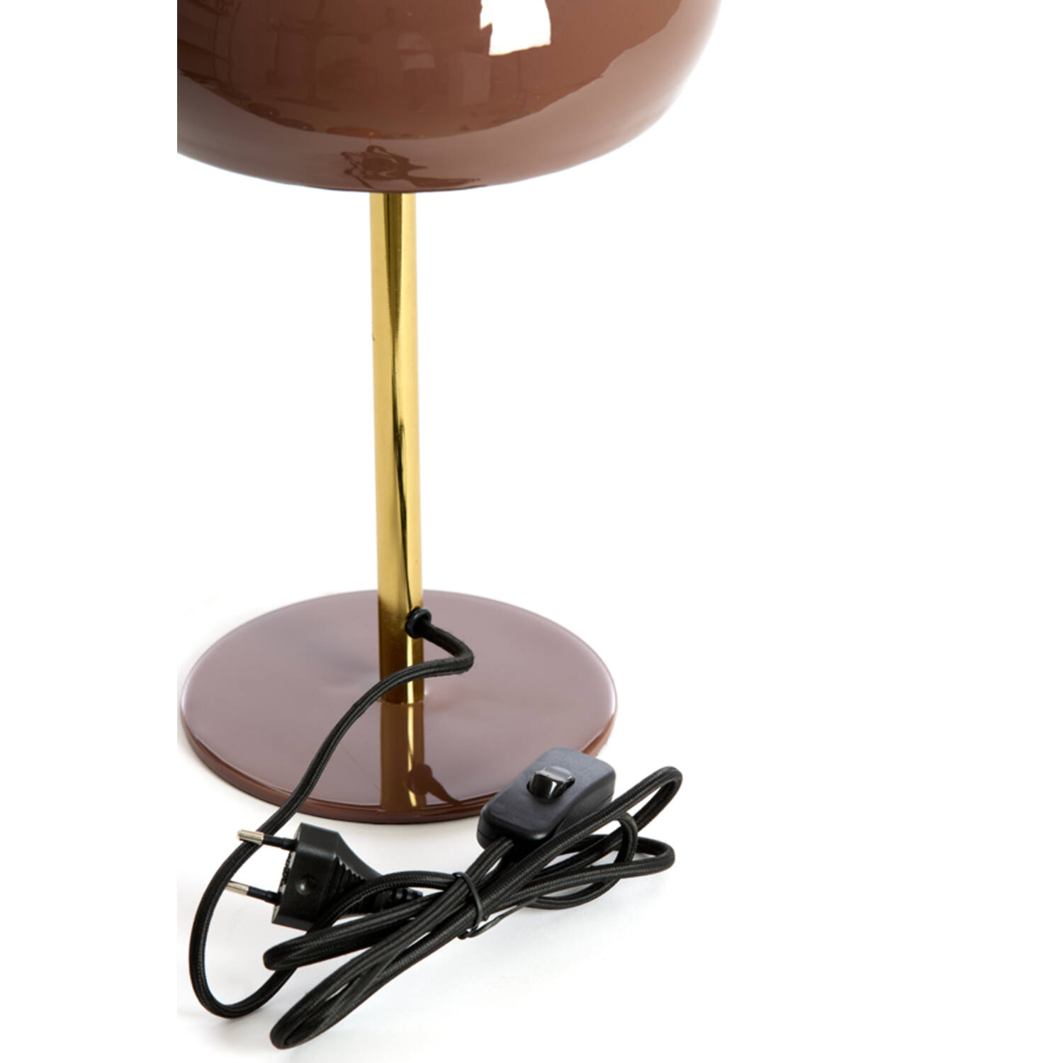 Table lamp Ø22x34 cm SURIN shiny dark brown+gold