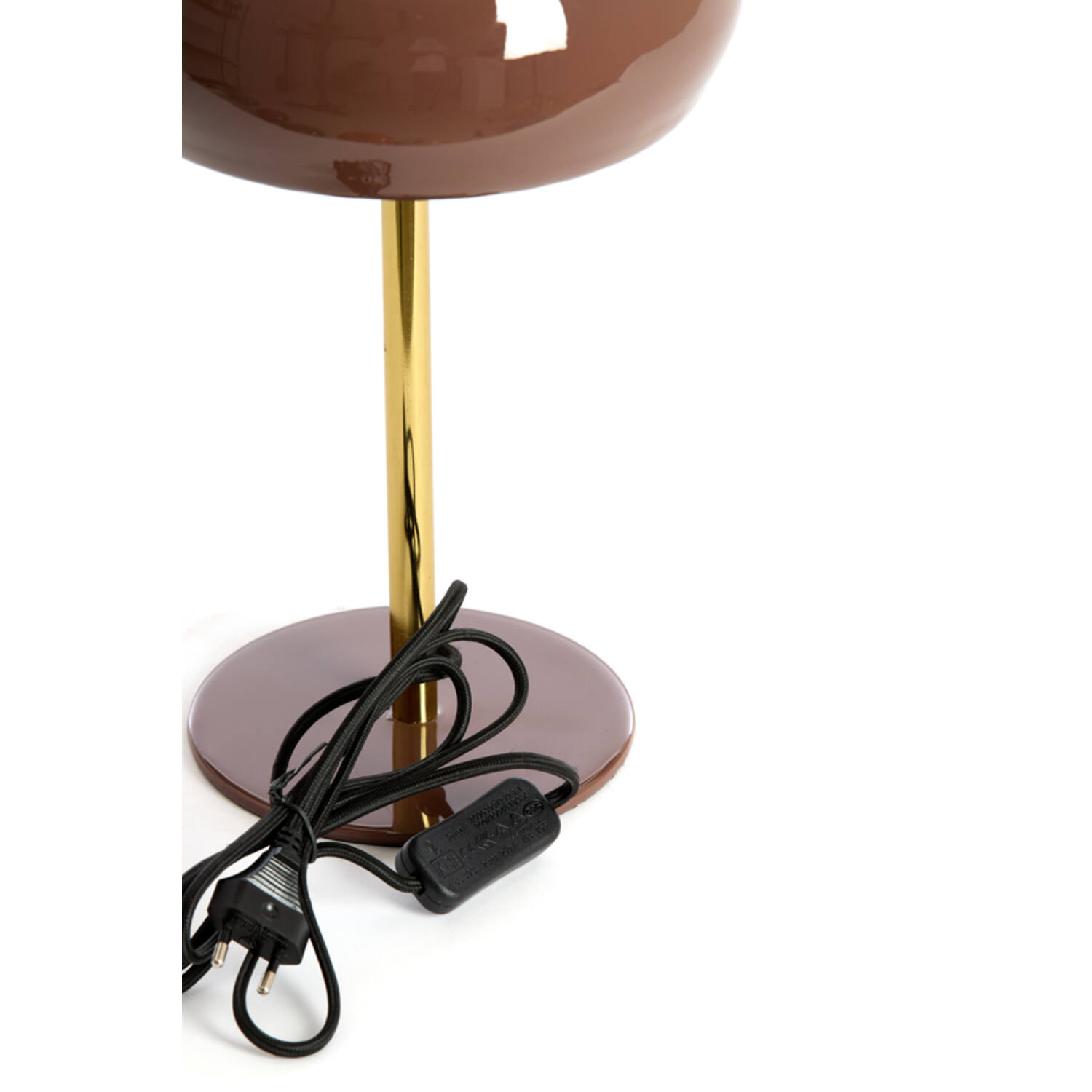 Table lamp Ø22x34 cm SURIN shiny dark brown+gold