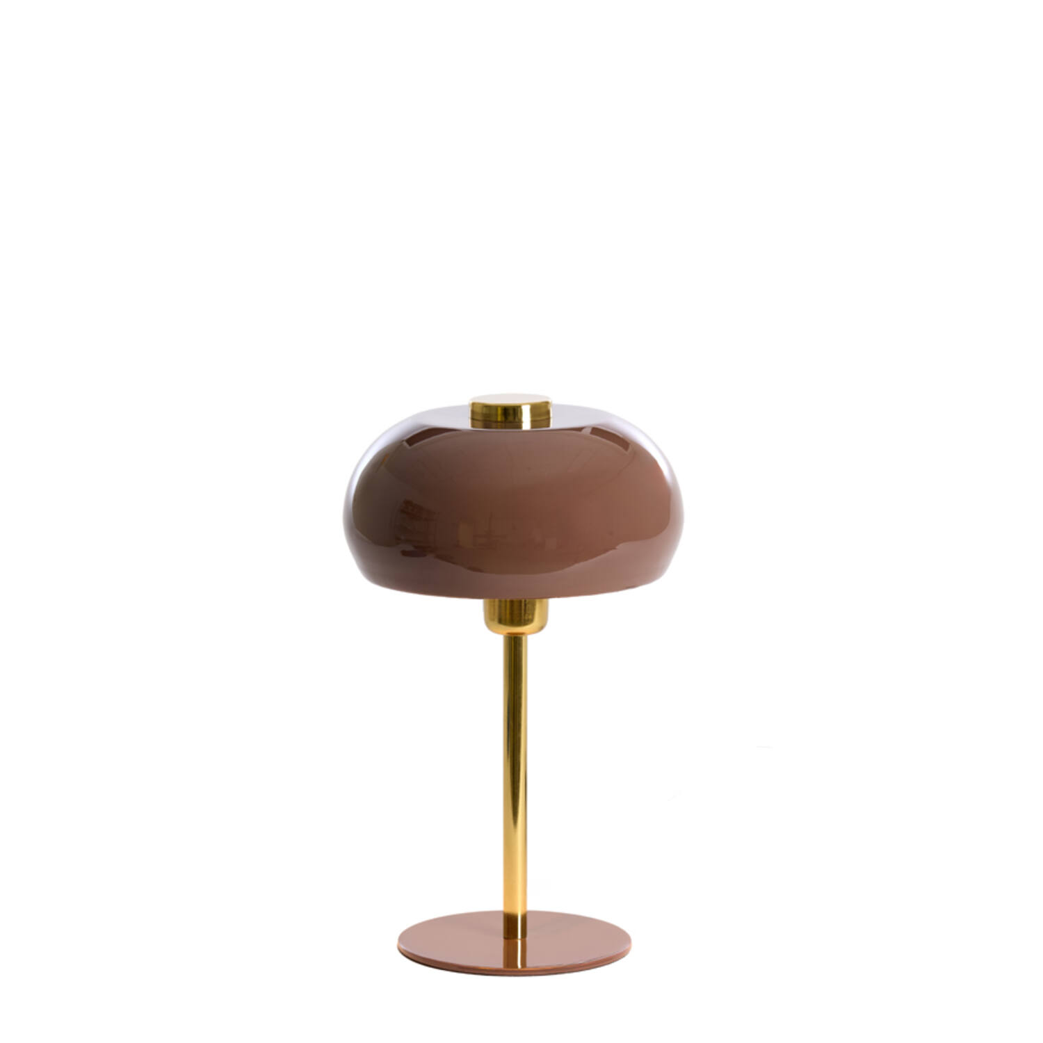 Table lamp Ø22x34 cm SURIN shiny dark brown+gold
