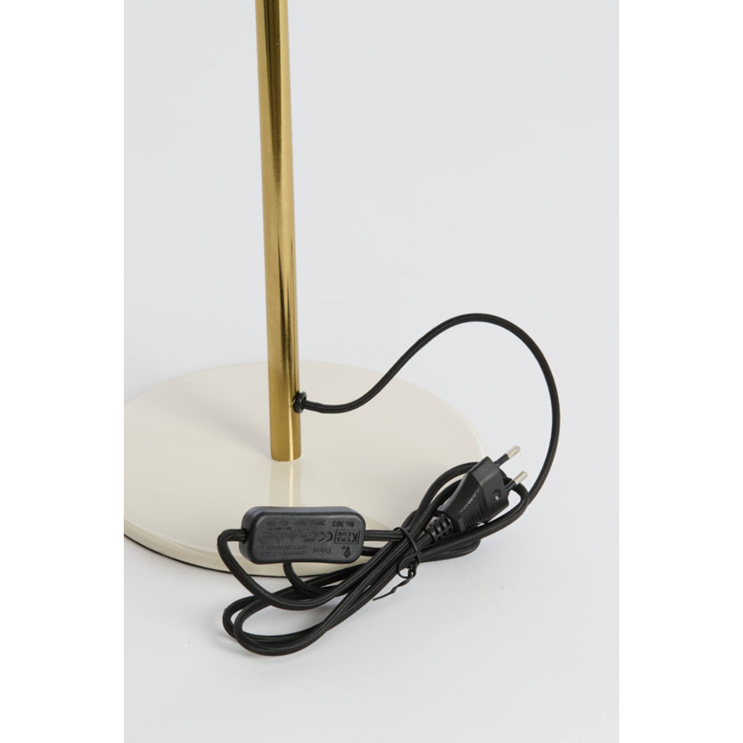 Tafellamp Ø26x47 cm SURIN glans crème+goud